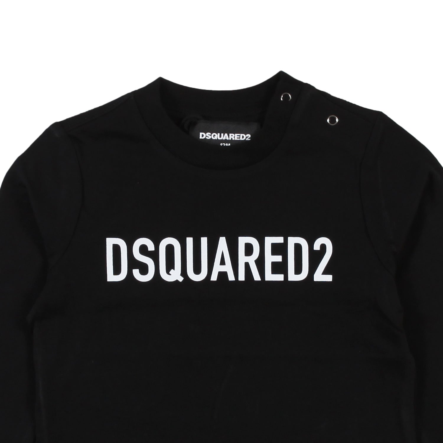 T-shirt baby lunga nera con logo Dsquared2 bianco - annameglio.com abbigliamento moda