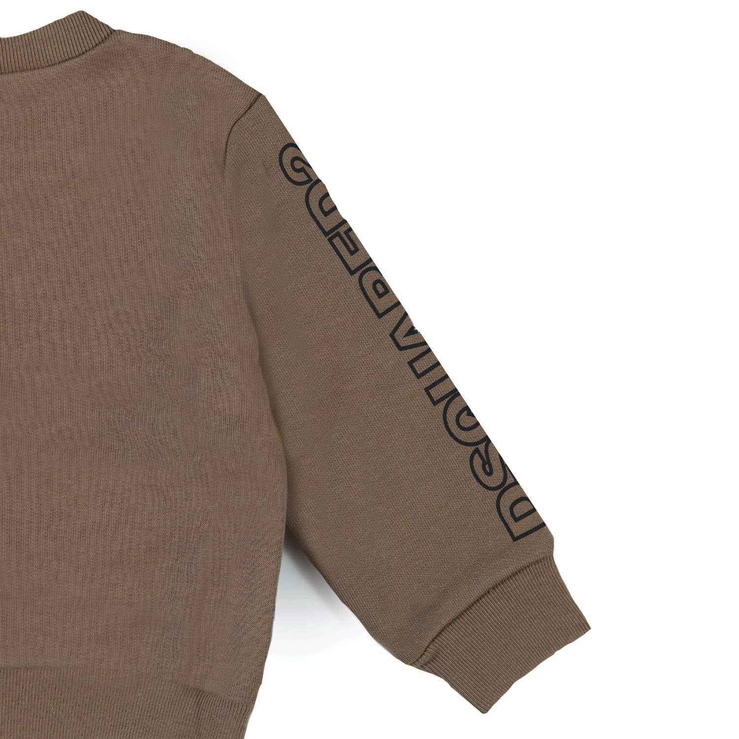 Felpa marrone con logo Dsquared2 nero bimbo - annameglio.com abbigliamento moda