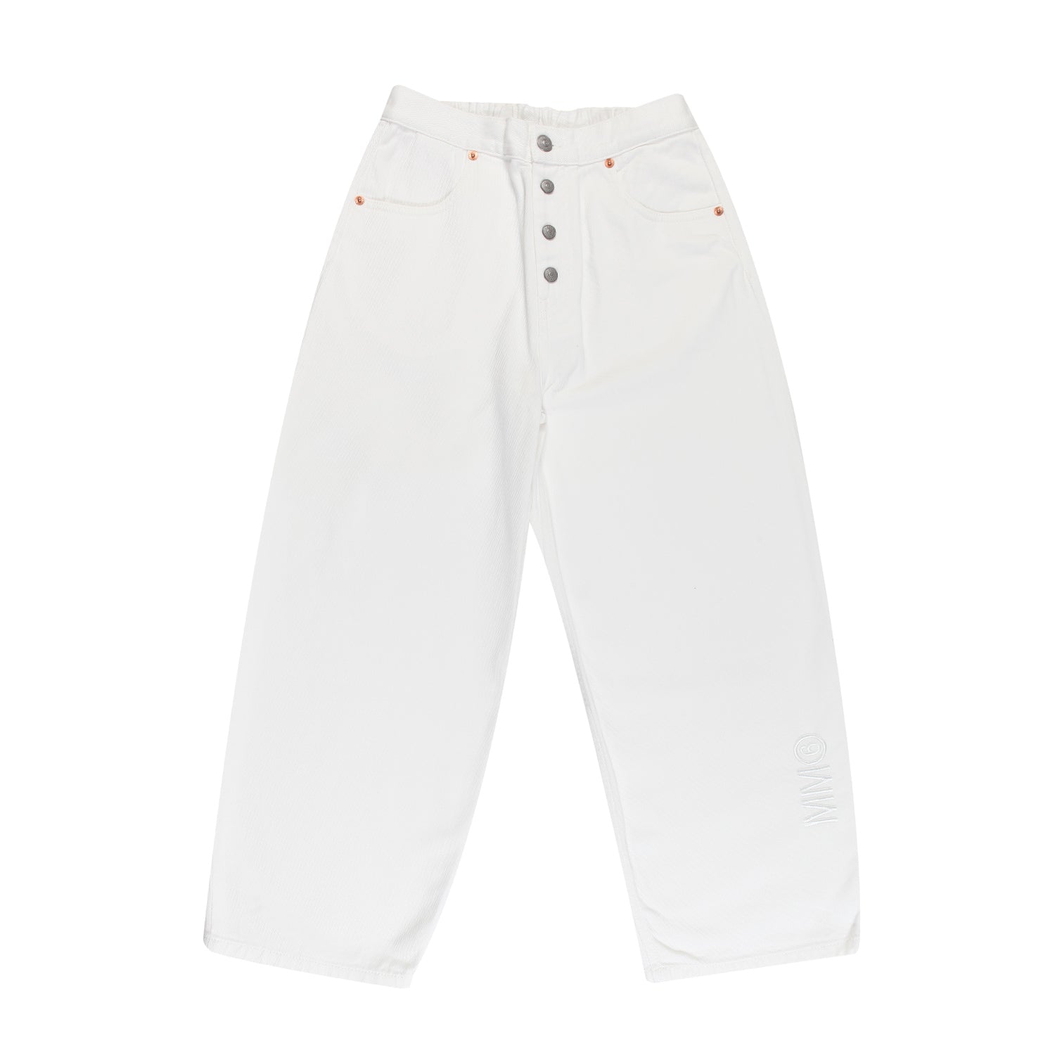 Jeans wide leg MM6 bianco Bambina e Ragazza - annameglio.com abbigliamento moda