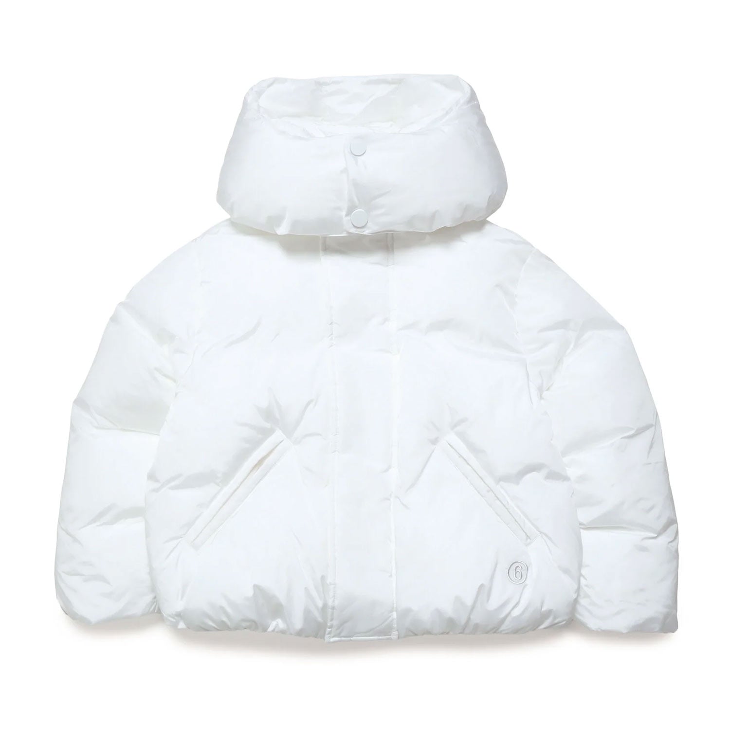 Giubbotto unisex MM6 bianco con cappuccio - annameglio.com abbigliamento moda