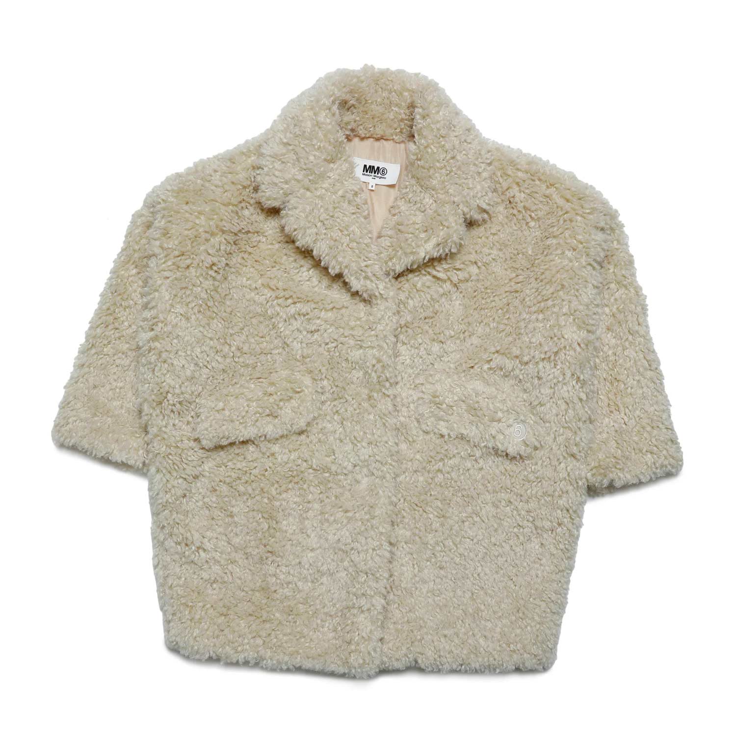 Cappotto eco shearling MM6 cammello chiaro - annameglio.com abbigliamento moda