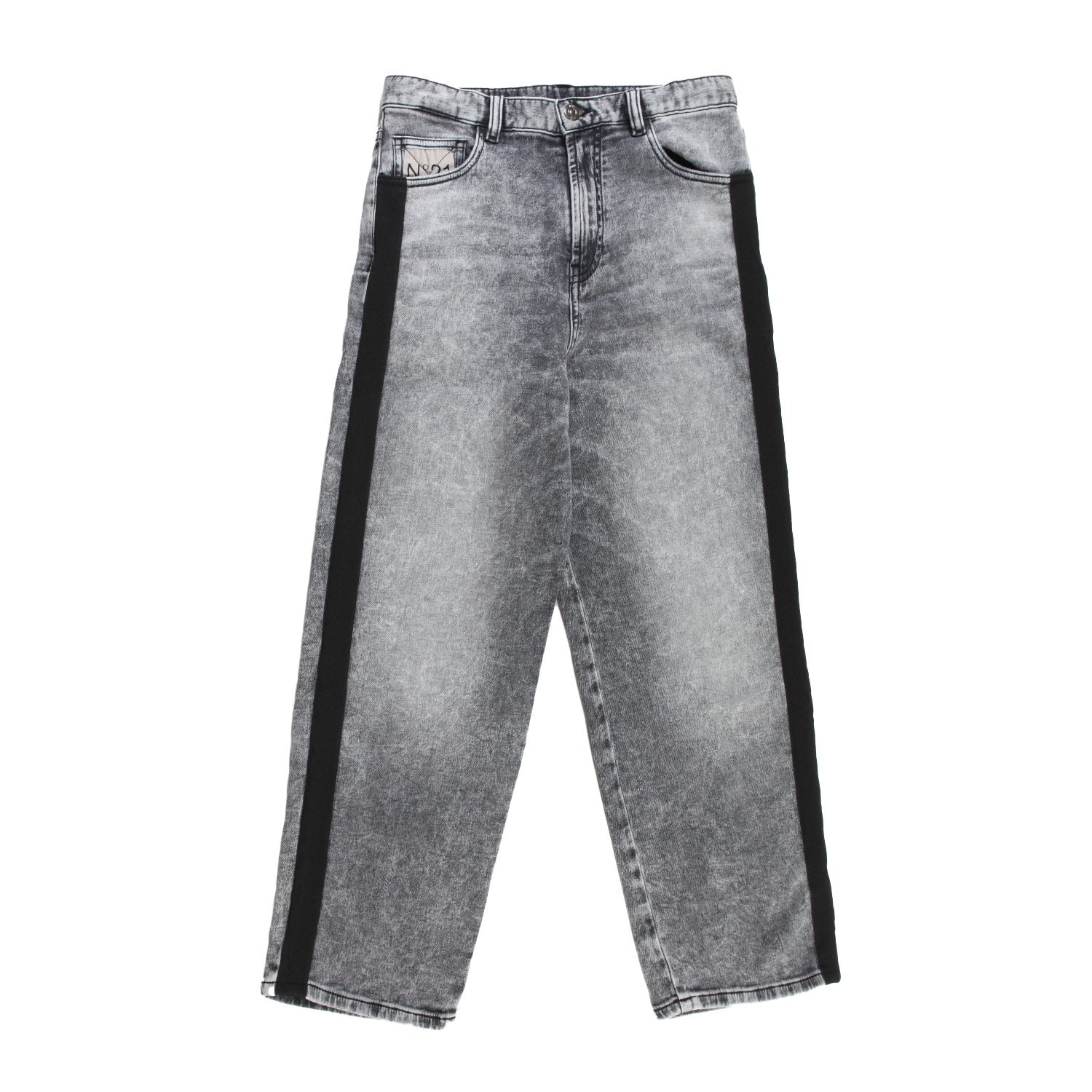 Jeans unisex N21 grigio slavato e nero - annameglio.com abbigliamento moda