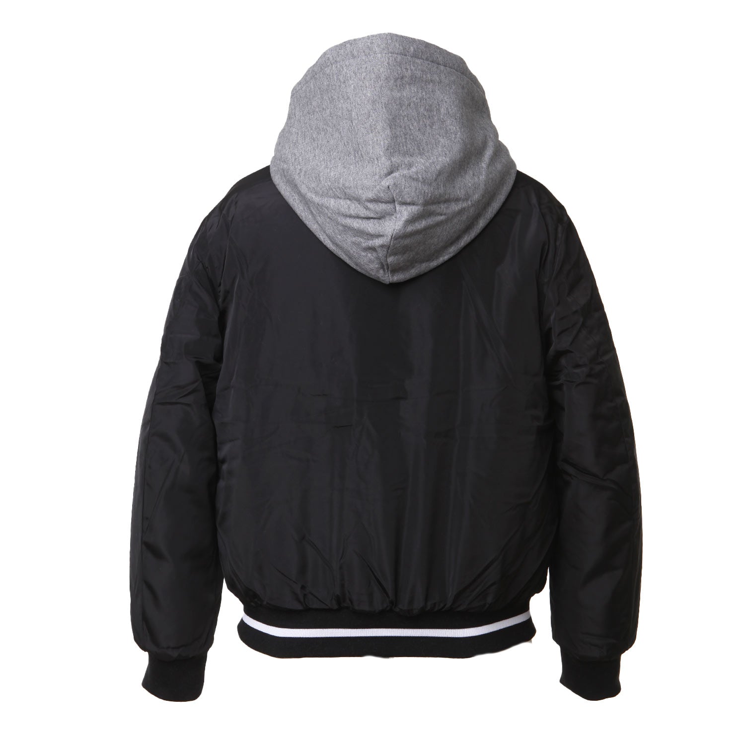 Bomber unisex N21 nero con cappuccio jersey grigio - annameglio.com abbigliamento moda