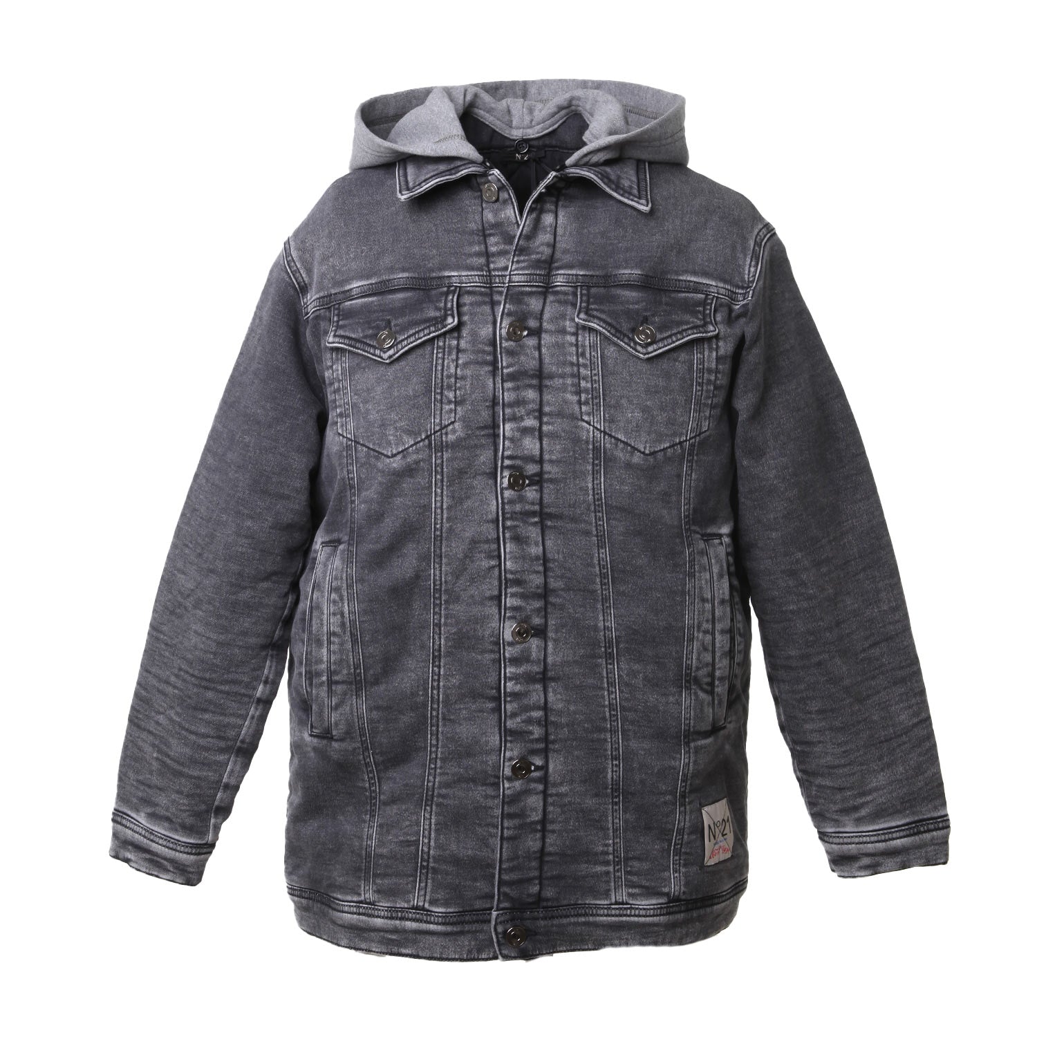 Giacca denim imbottito N21 nero slavato unisex - annameglio.com abbigliamento moda