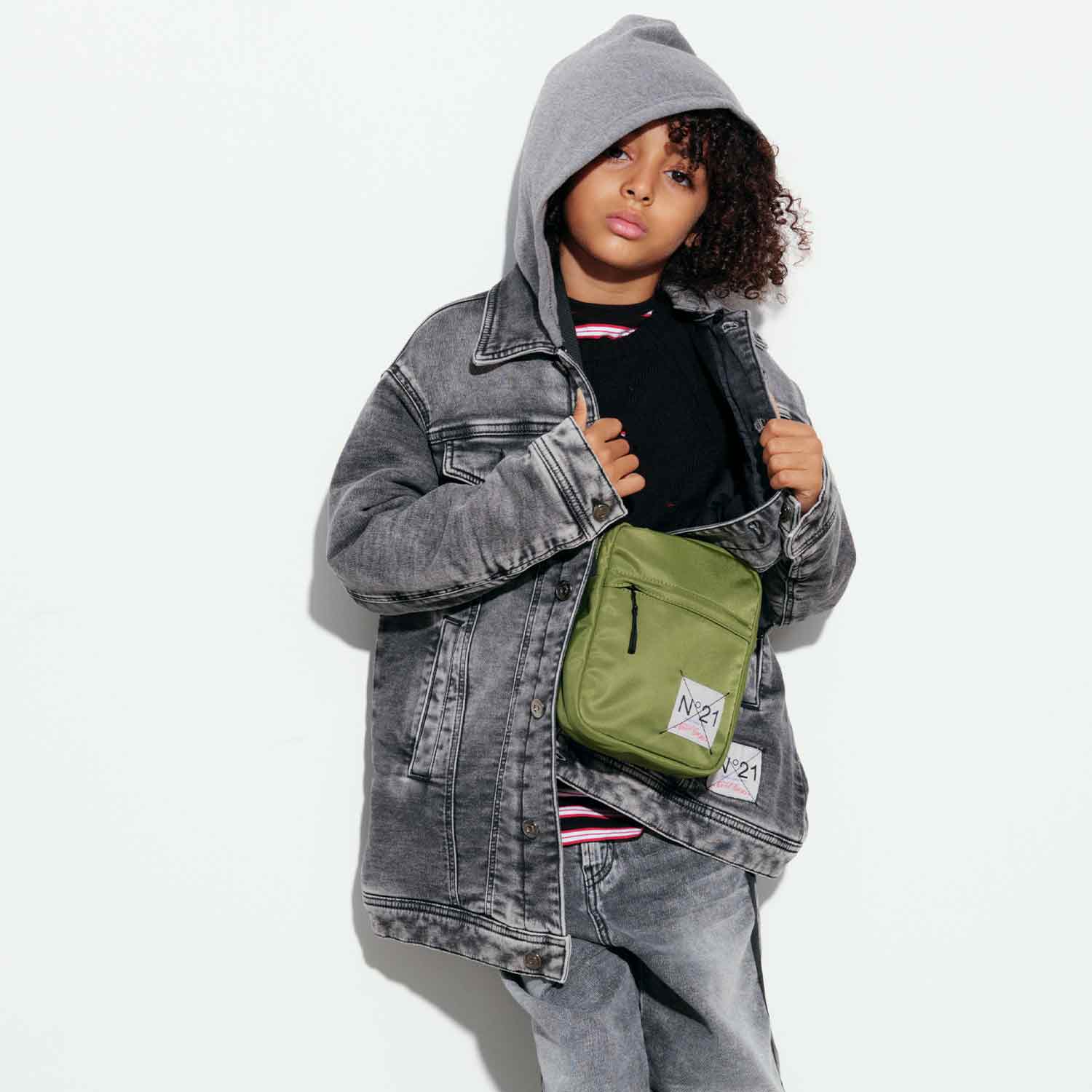 Giacca denim imbottito N21 nero slavato unisex - annameglio.com abbigliamento moda