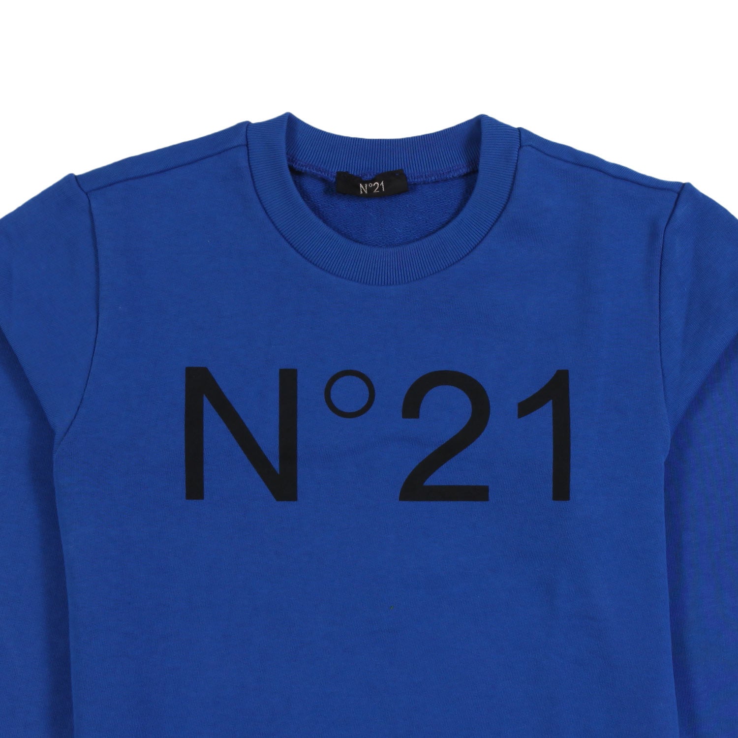 Felpa unisex blu con logo N21 nero - annameglio.com abbigliamento moda