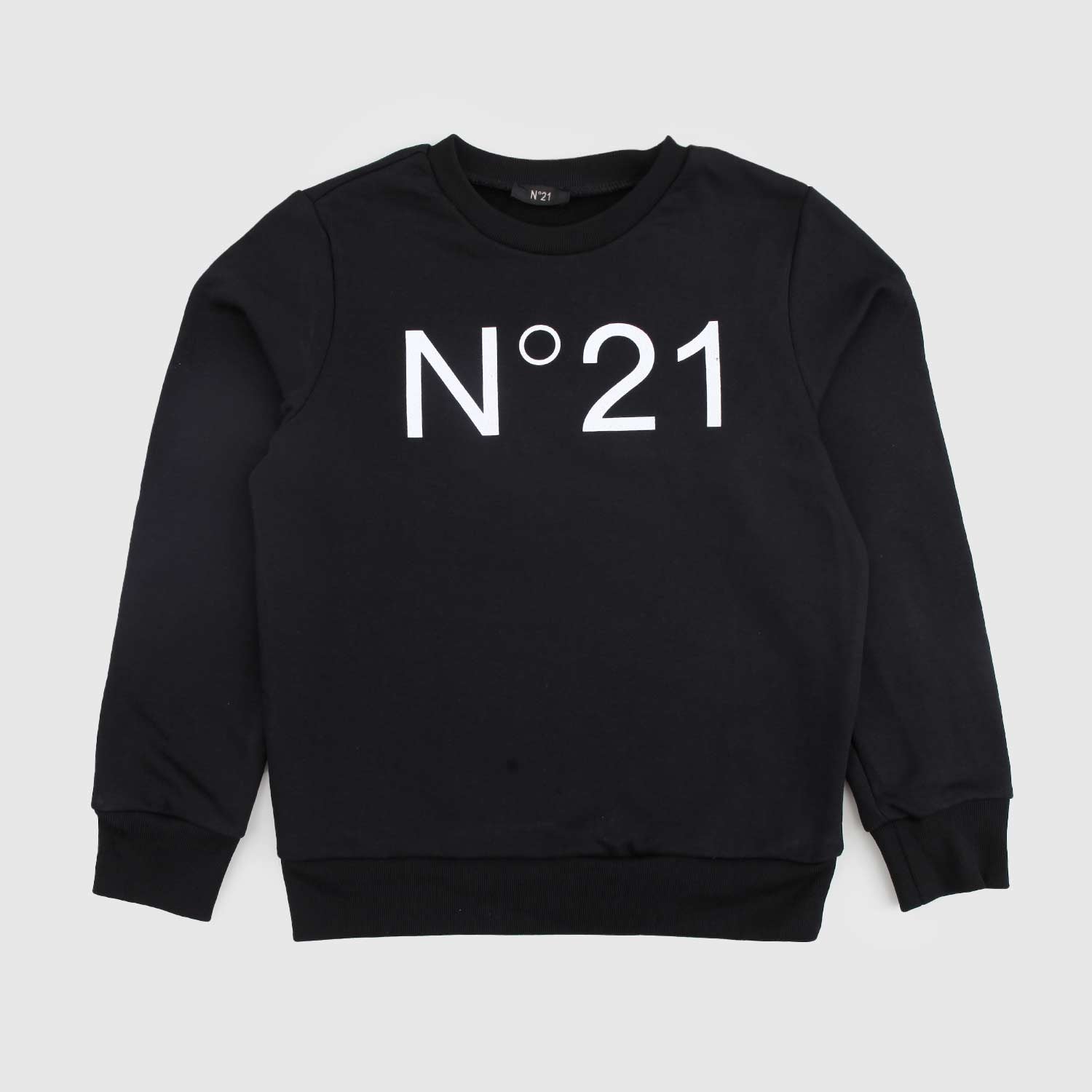 Felpa unisex nera con logo N21 bianco - annameglio.com abbigliamento moda