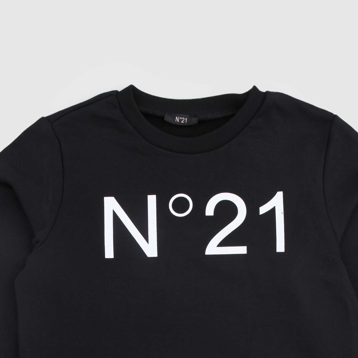 Felpa unisex nera con logo N21 bianco - annameglio.com abbigliamento moda