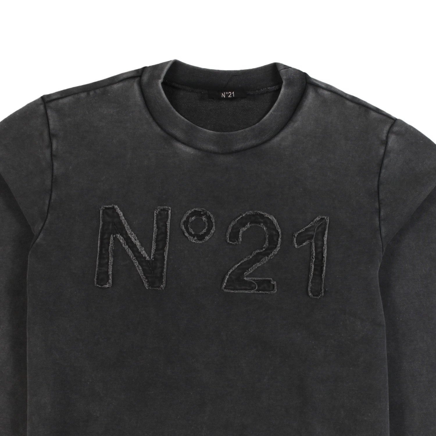 Felpa N21 nero slavato bambina teenager - annameglio.com abbigliamento moda