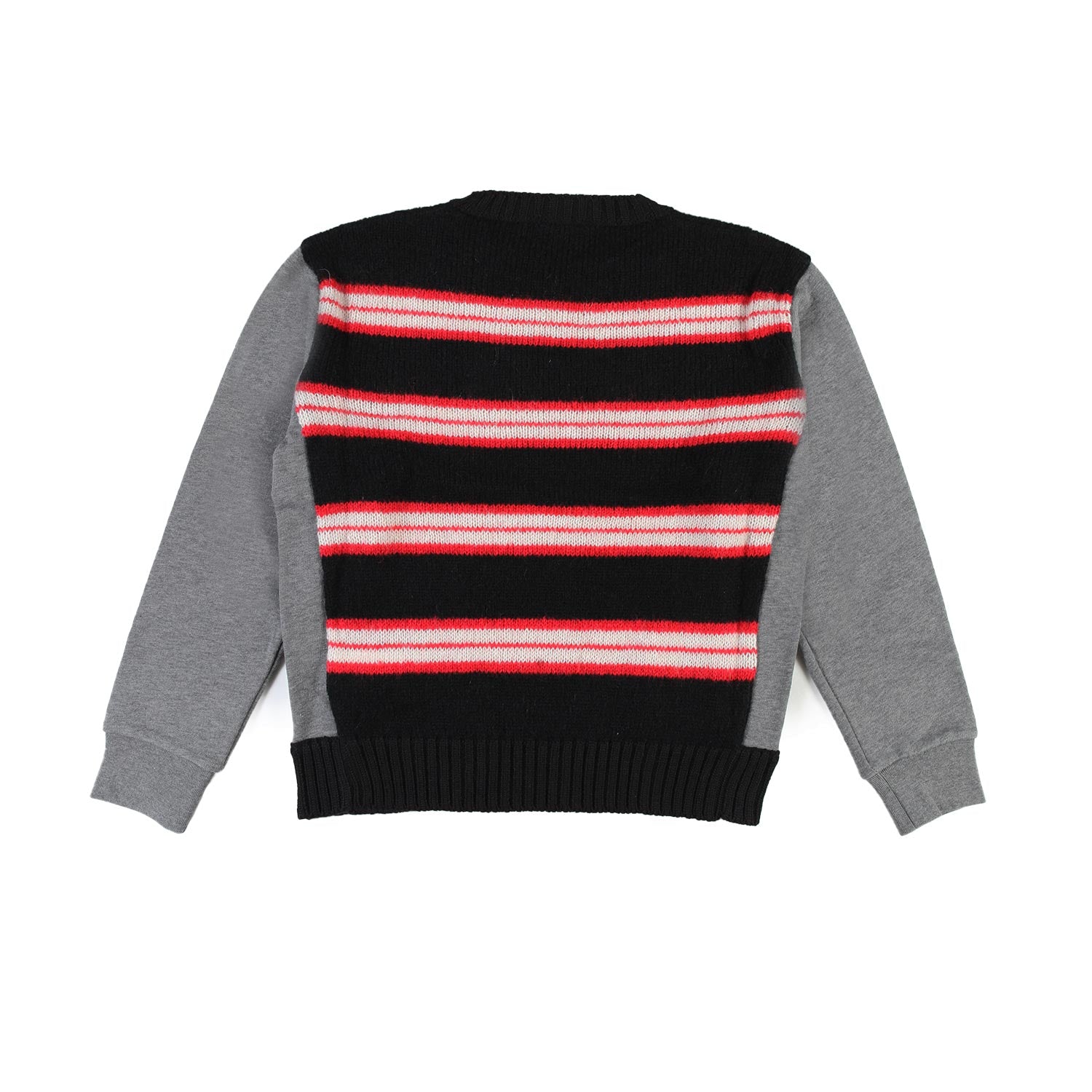 Maglione N21 nero e grigio con righe rosse e panna - annameglio.com abbigliamento moda