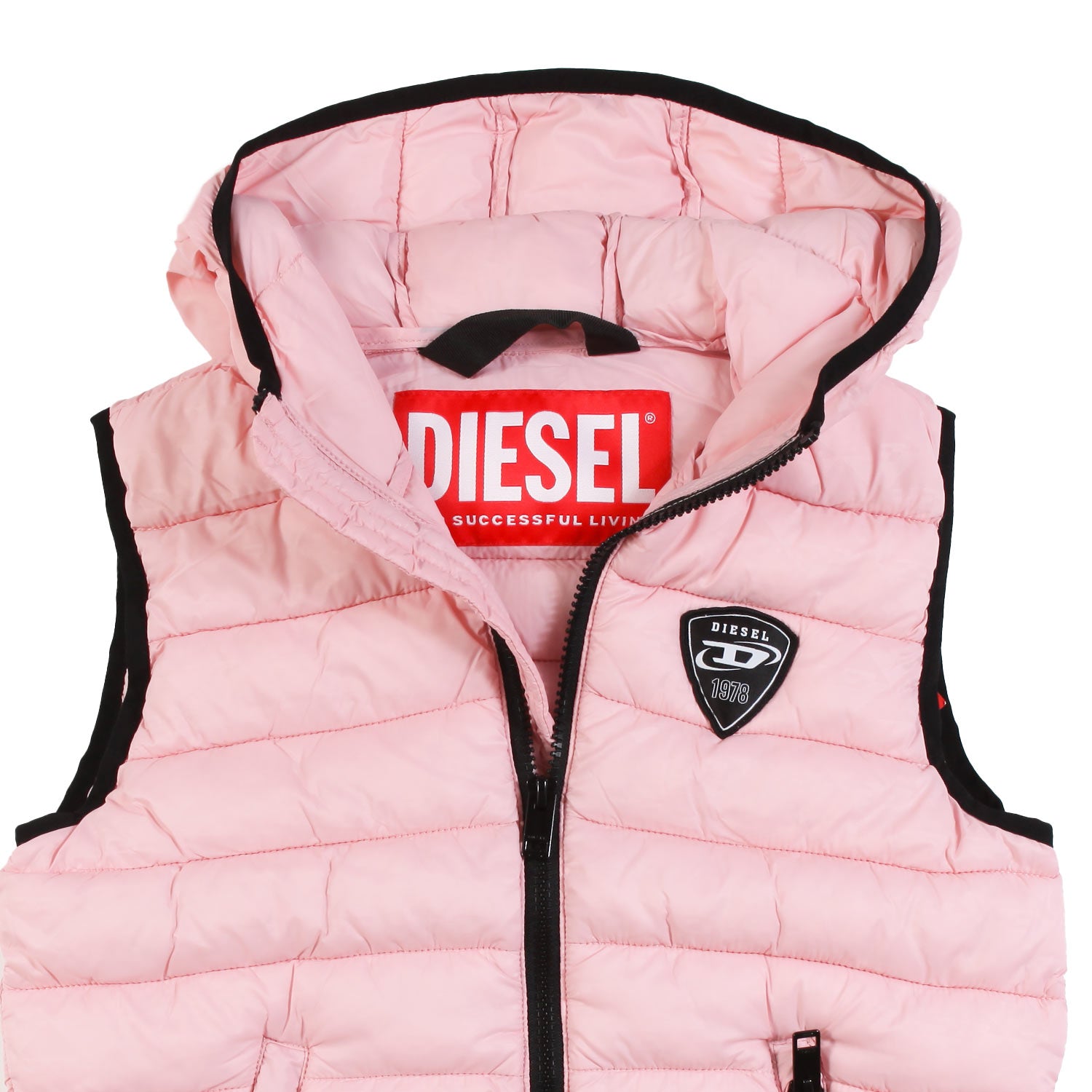 Gilet Diesel Jakop rosa e nero Bambina e Teenager - annameglio.com abbigliamento moda