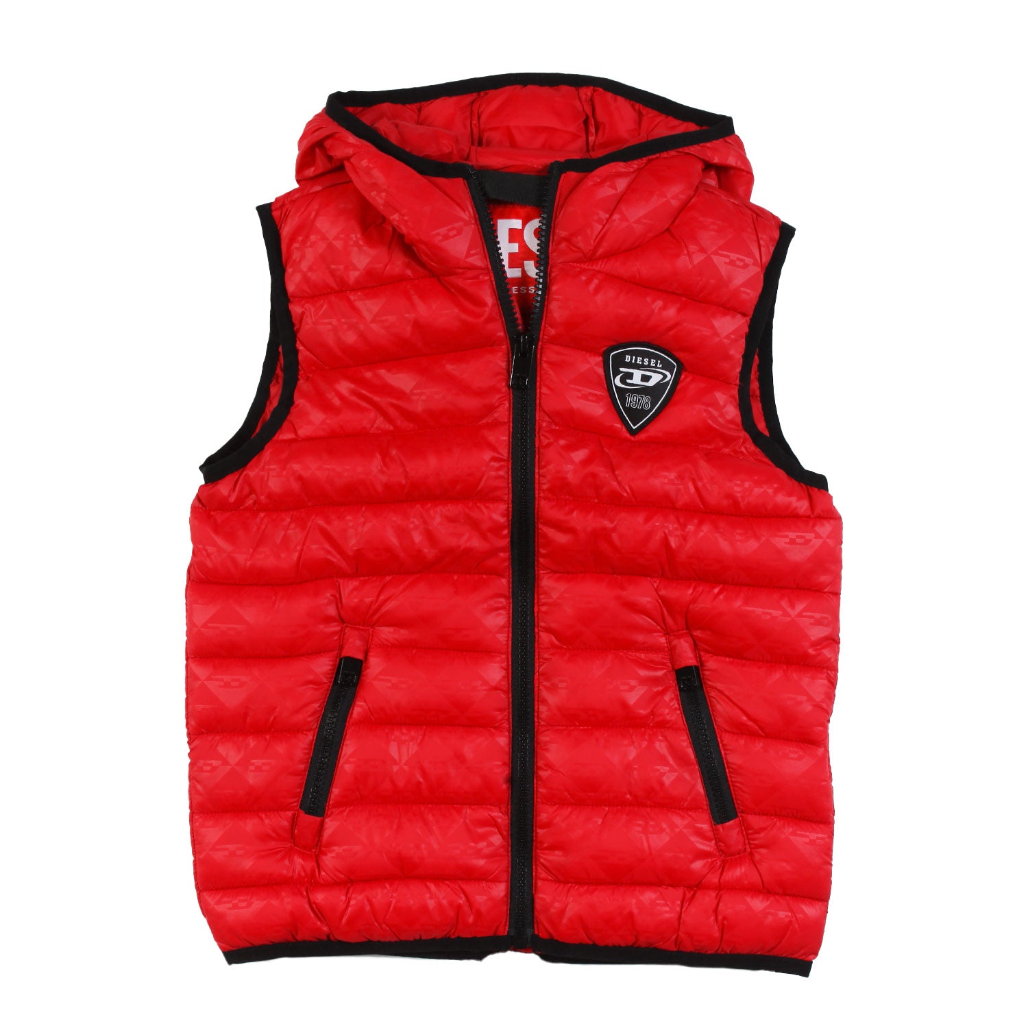 Gilet Diesel Jakop rosso e nero unisex - annameglio.com abbigliamento moda