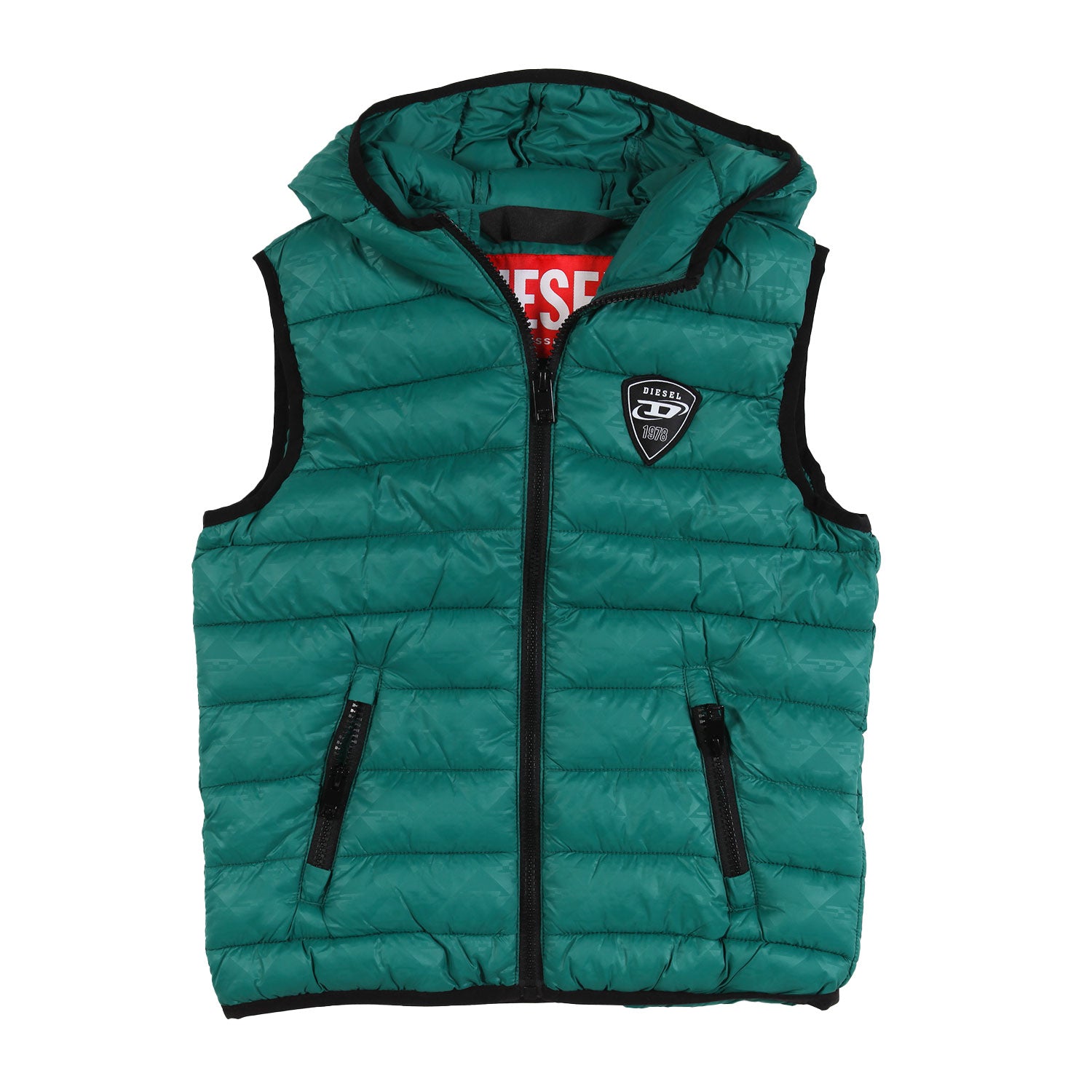 GILET DIESEL JAKOP VERDE E NERO UNISEX - annameglio.com abbigliamento moda