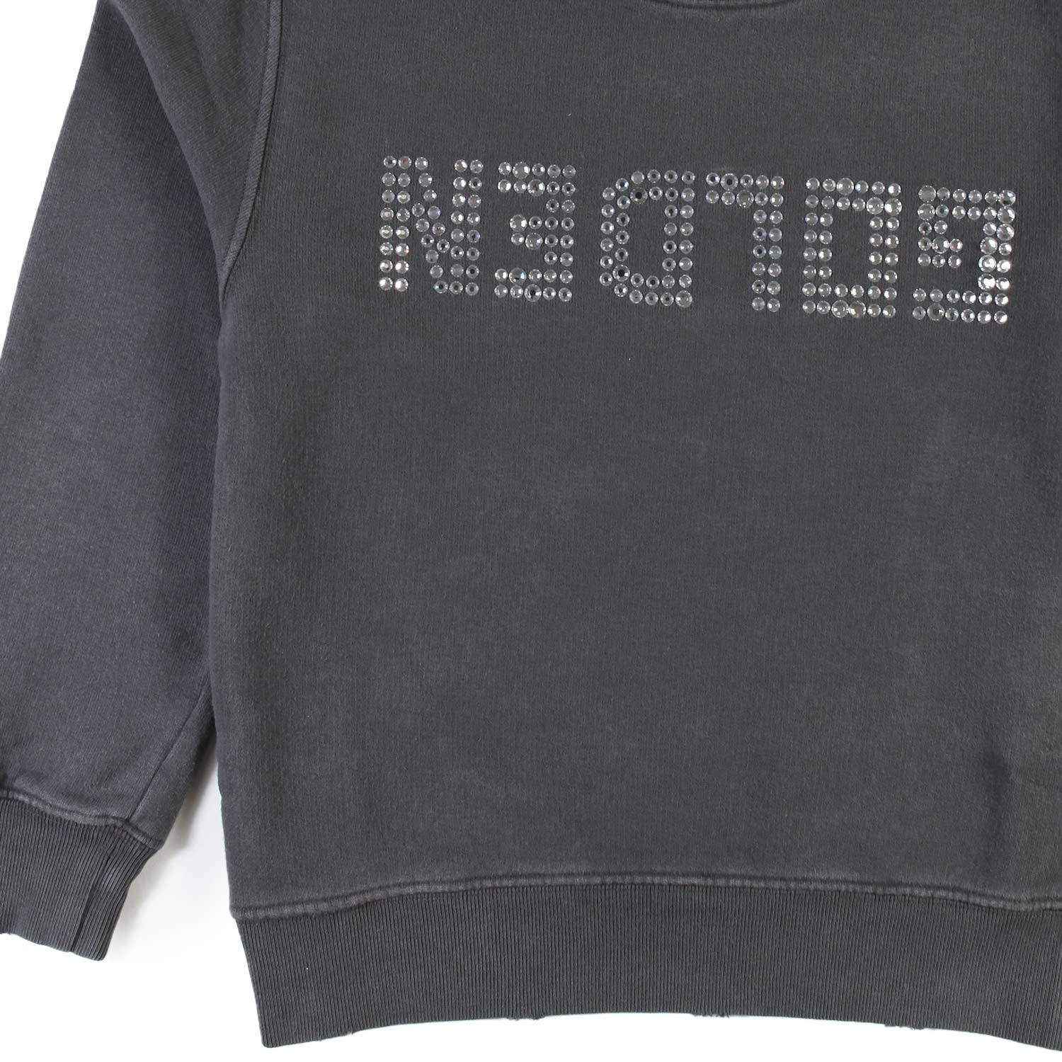 Felpa GGDB grigio medio con logo strass - annameglio.com abbigliamento moda