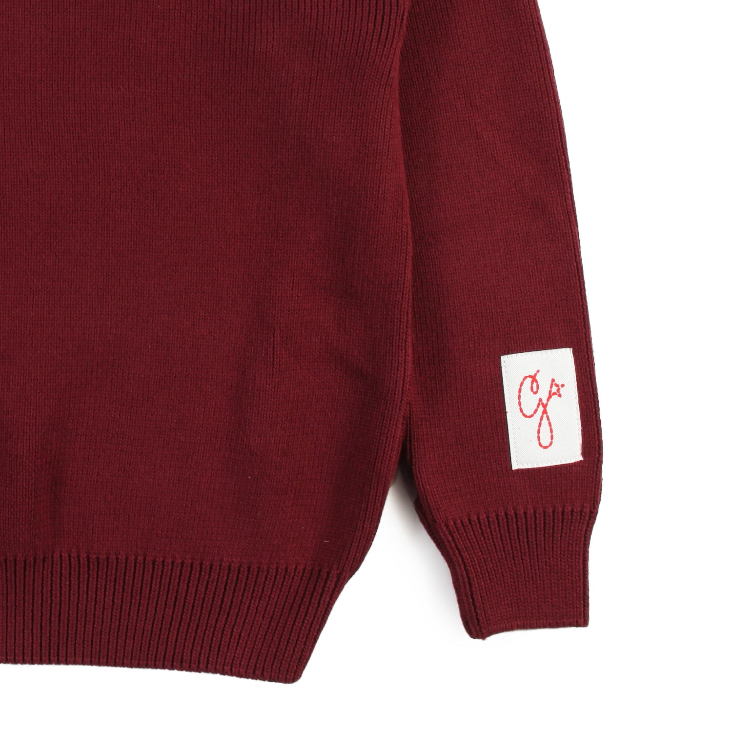 Maglione GGDB rosso bordeaux con logo panna - annameglio.com abbigliamento moda