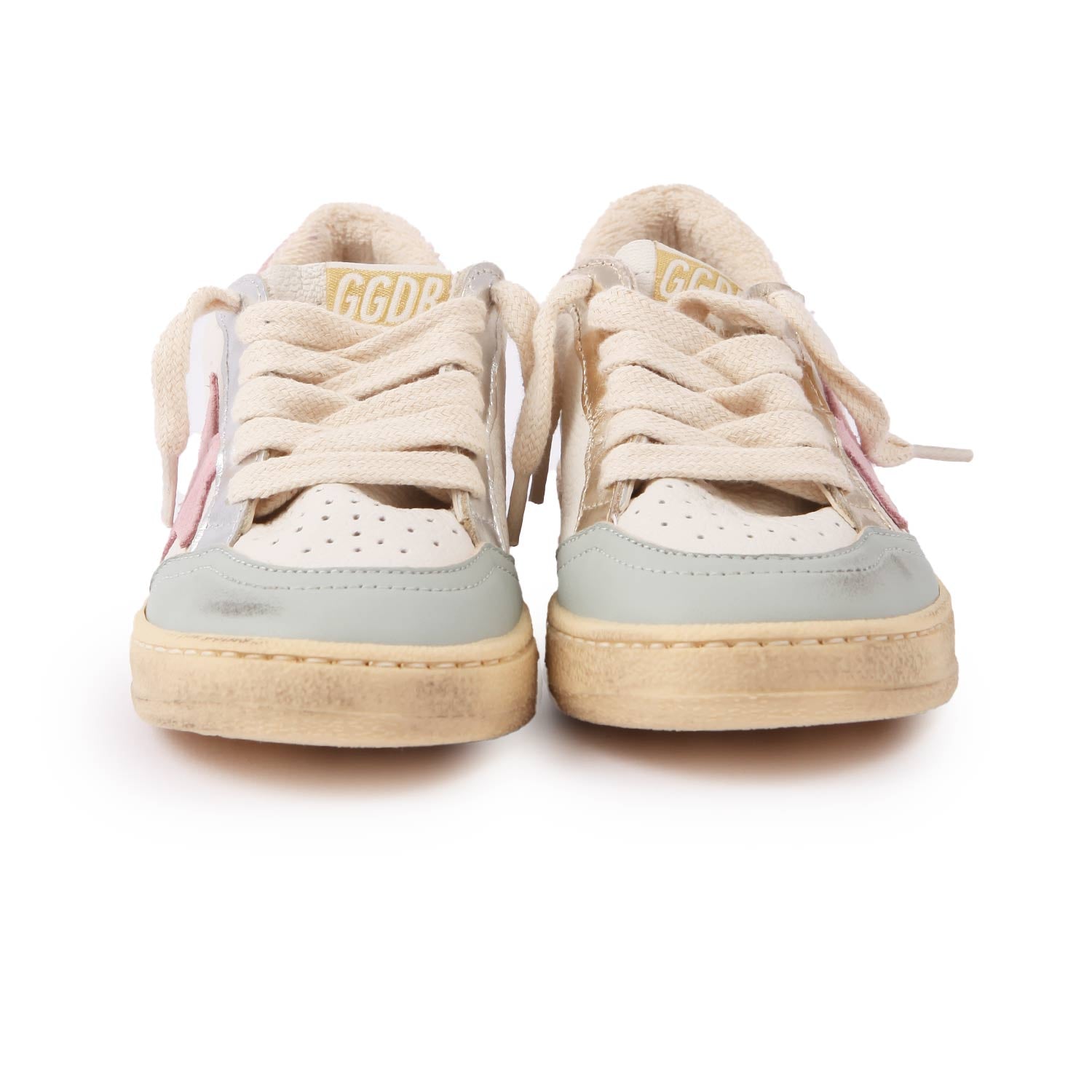 SNEAKER BALL STAR BIANCA, ROSA E SILVER BAMBINA - annameglio.com abbigliamento moda