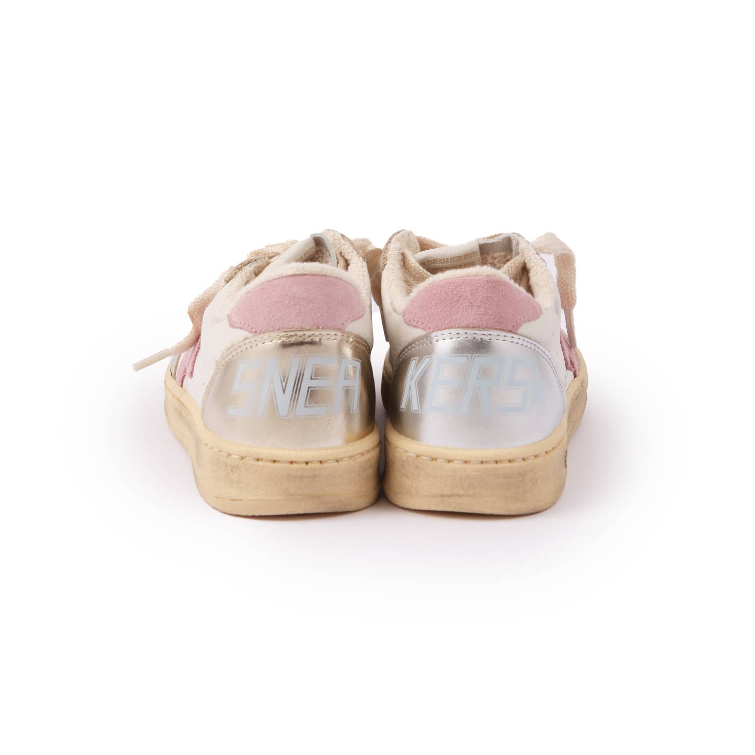 SNEAKER BALL STAR BIANCA, ROSA E SILVER BAMBINA - annameglio.com abbigliamento moda