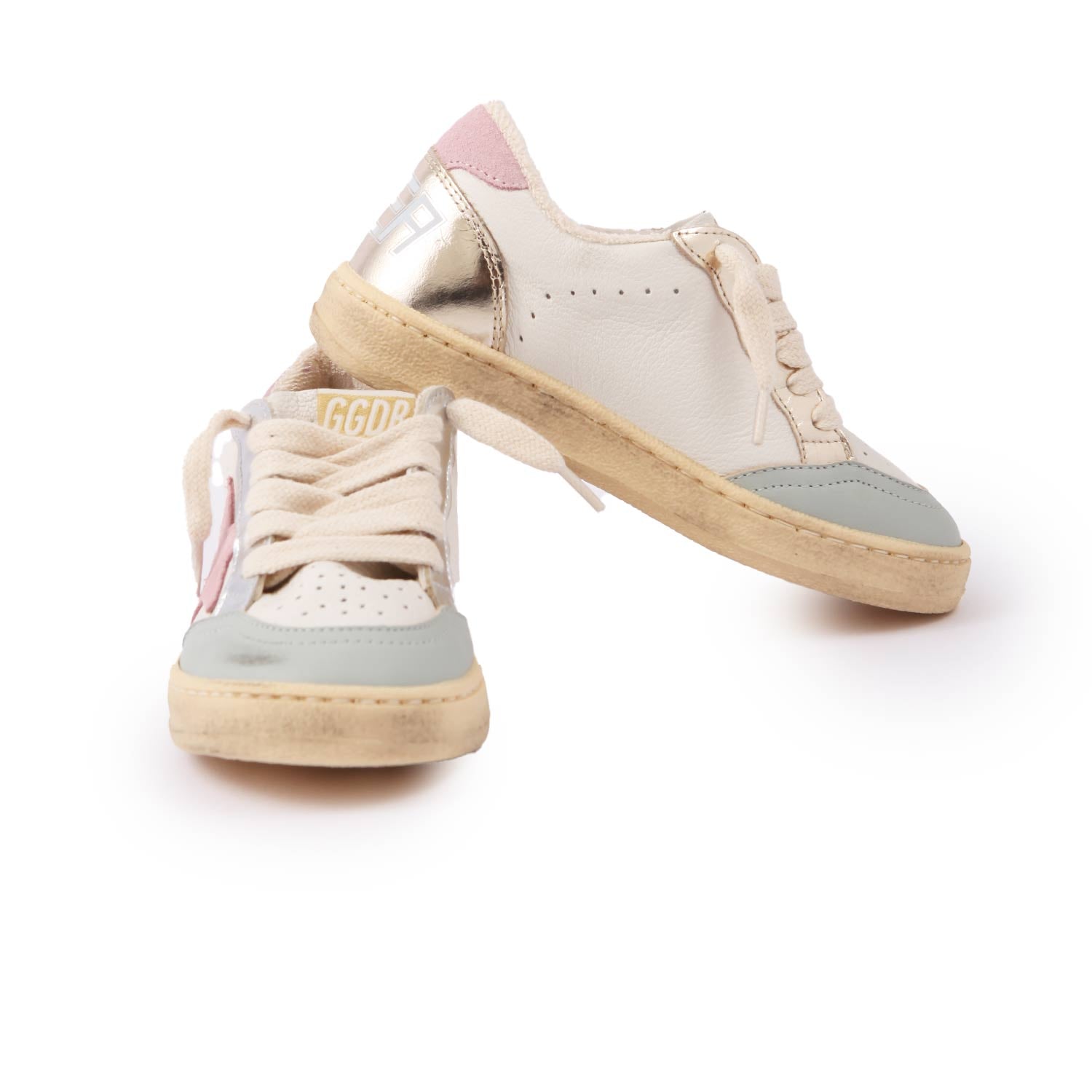 SNEAKER BALL STAR BIANCA, ROSA E SILVER BAMBINA - annameglio.com abbigliamento moda