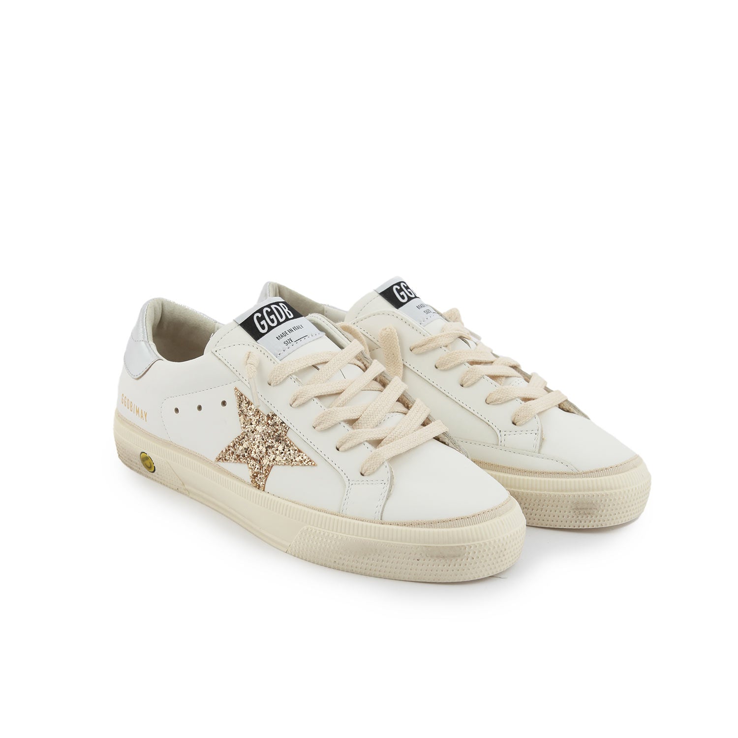 SNEAKER MAY BIANCA, ORO E SILVER RAGAZZA - annameglio.com abbigliamento moda