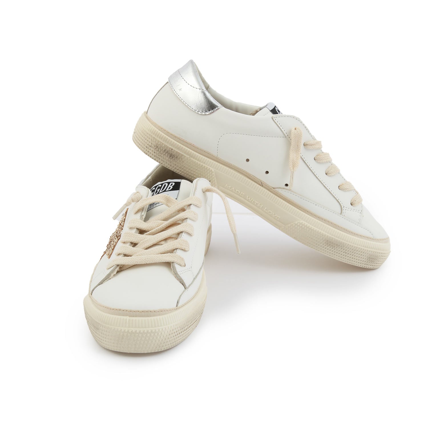 SNEAKER MAY BIANCA, ORO E SILVER RAGAZZA - annameglio.com abbigliamento moda