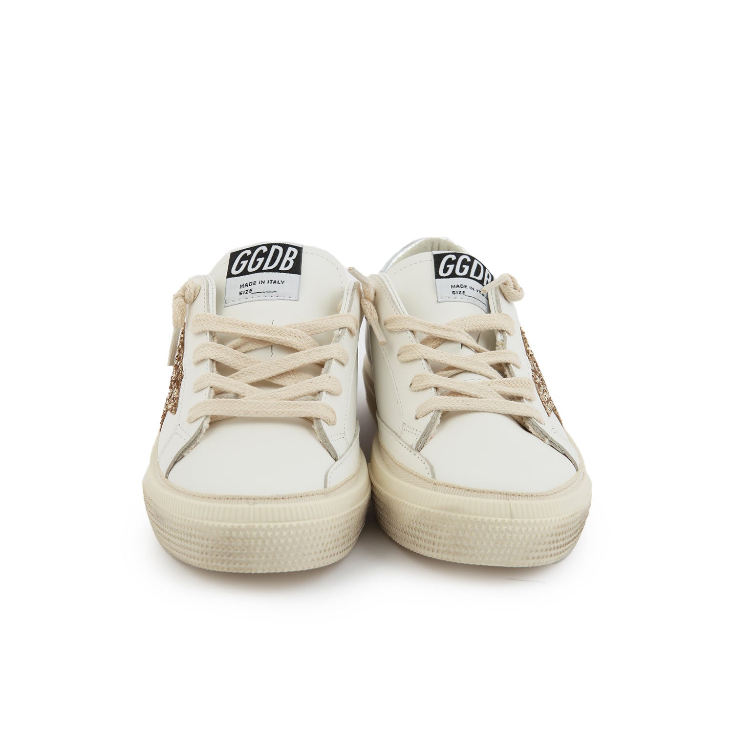 SNEAKER MAY BIANCA, ORO E SILVER BAMBINA JR - annameglio.com abbigliamento moda