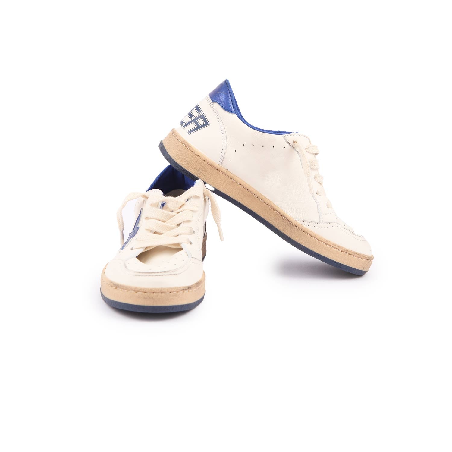 SNEAKER BALL STAR UNISEX BIANCA E BLU JUNIOR - annameglio.com abbigliamento moda