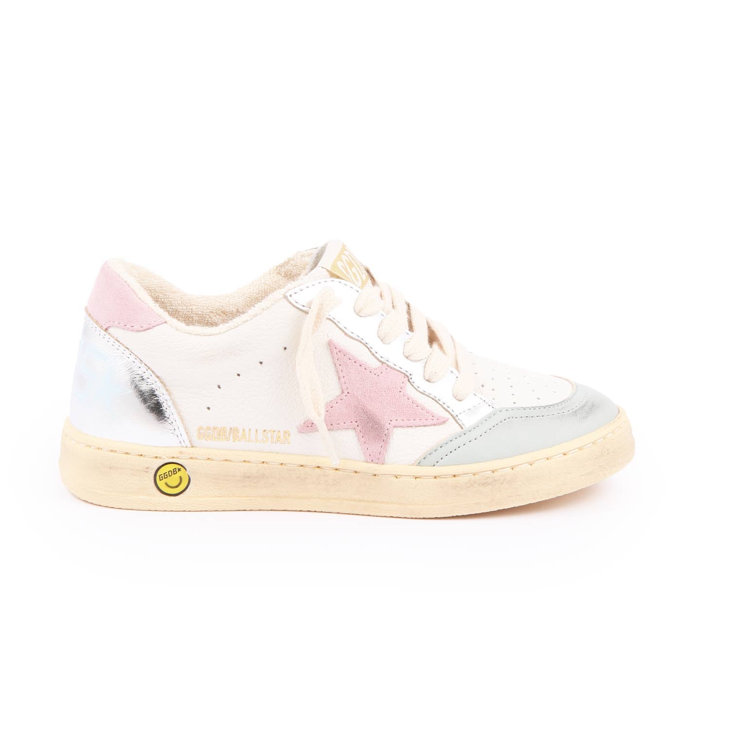 SNEAKER BALL STAR BIANCA, ROSA E SILVER BAMBINA JR - annameglio.com abbigliamento moda
