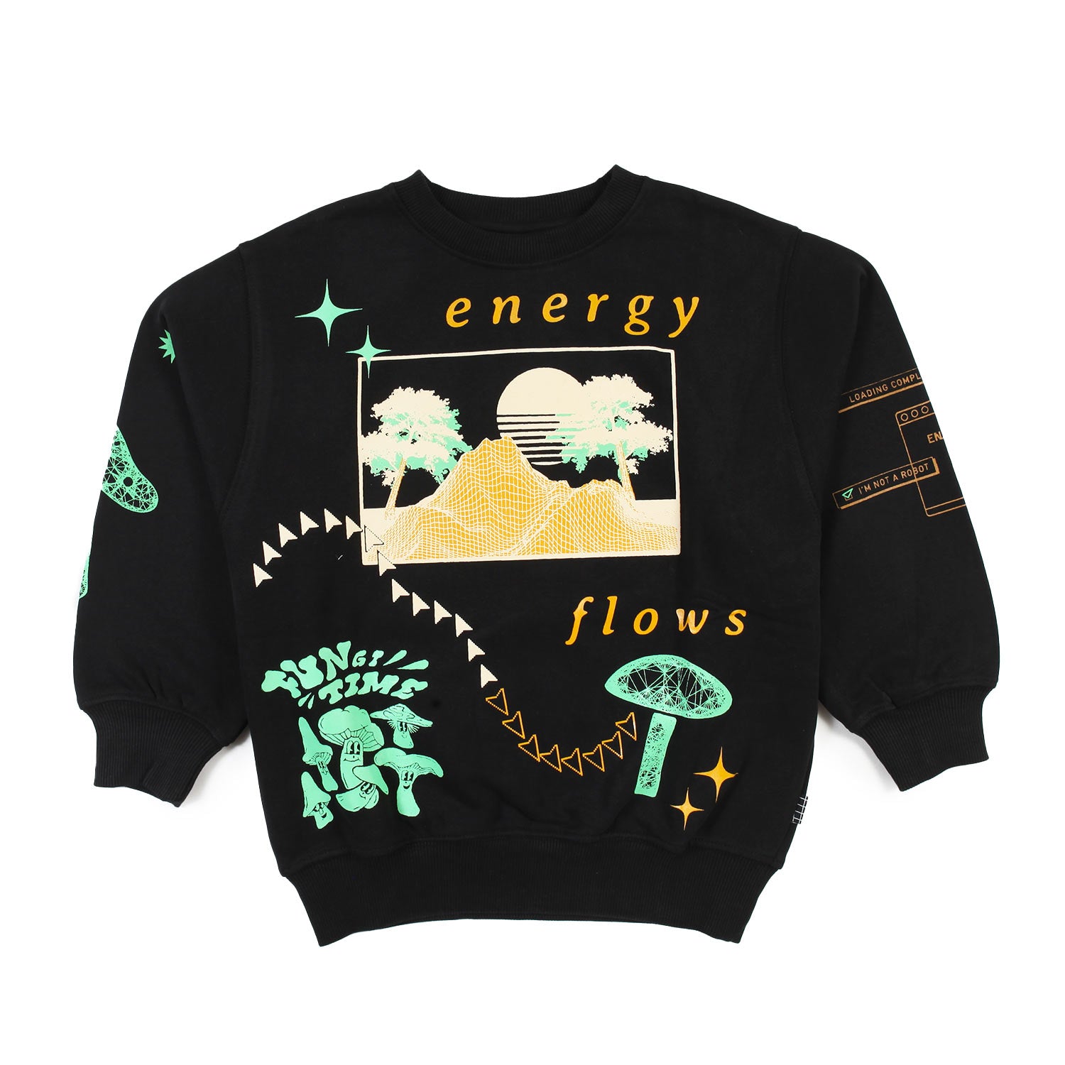 Felpa Monti Energy Flows nera e multicolor - annameglio.com abbigliamento moda