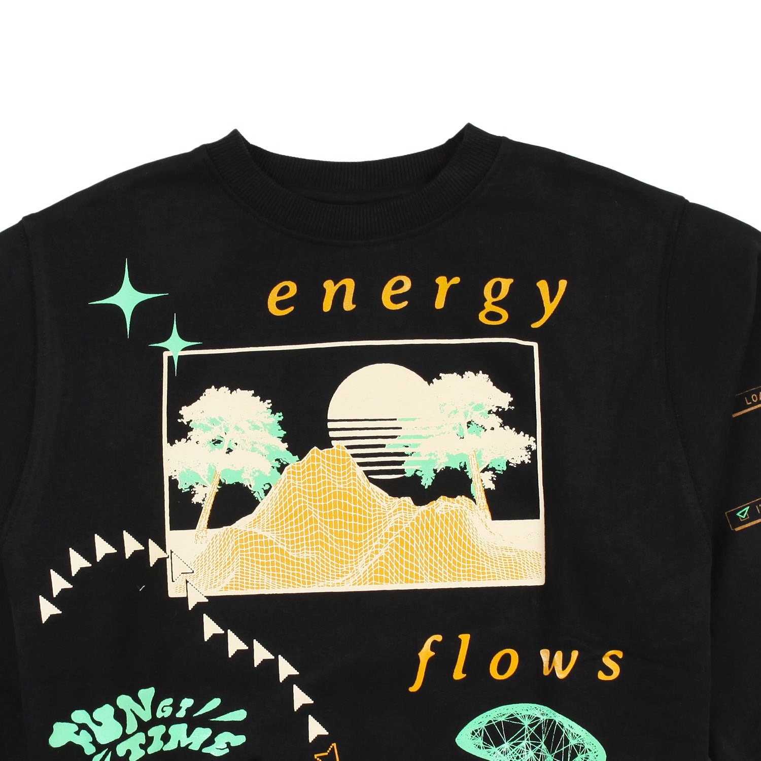 Felpa Monti Energy Flows nera e multicolor - annameglio.com abbigliamento moda