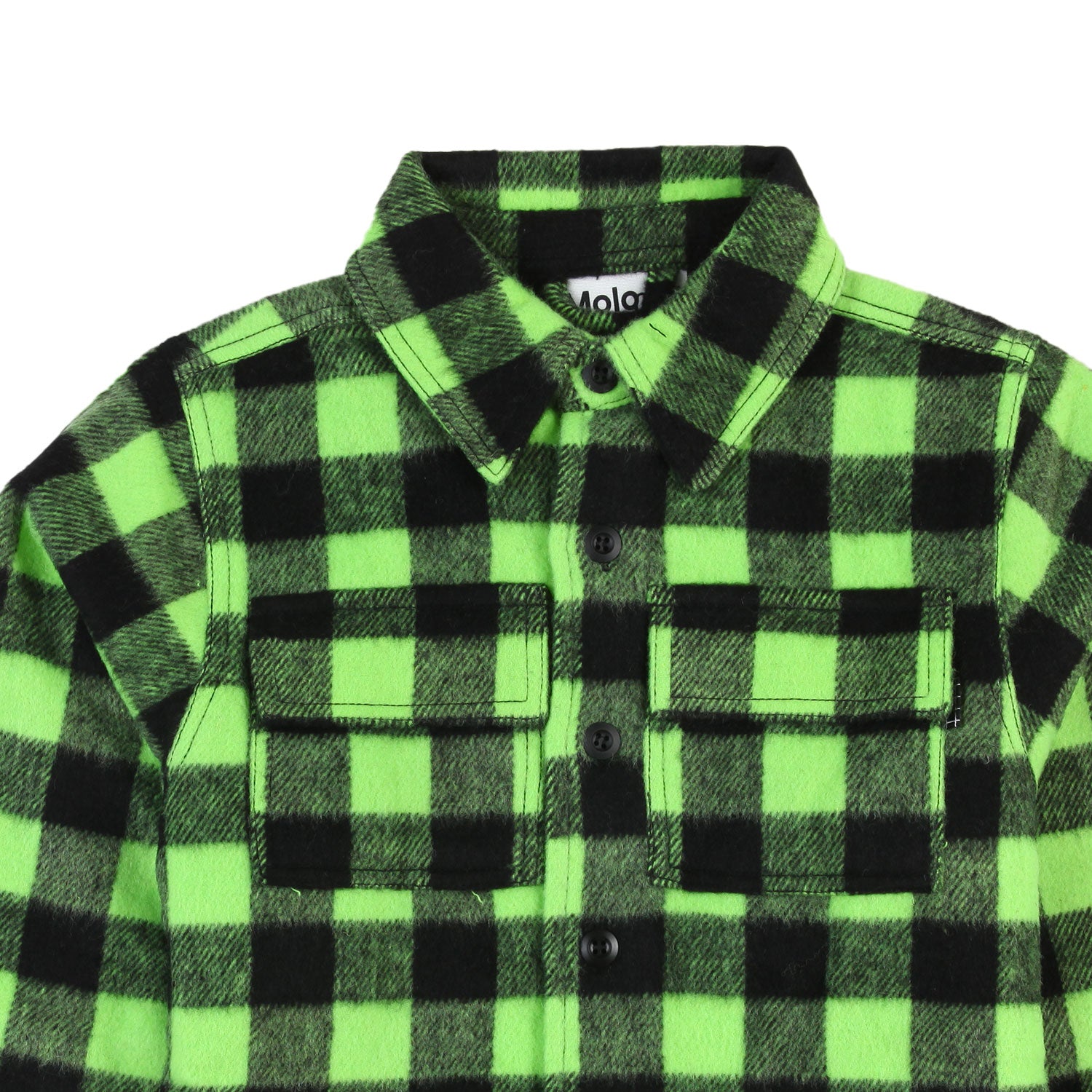 Giacca camicia Hayes verde fluo e nera a quadri - annameglio.com abbigliamento moda