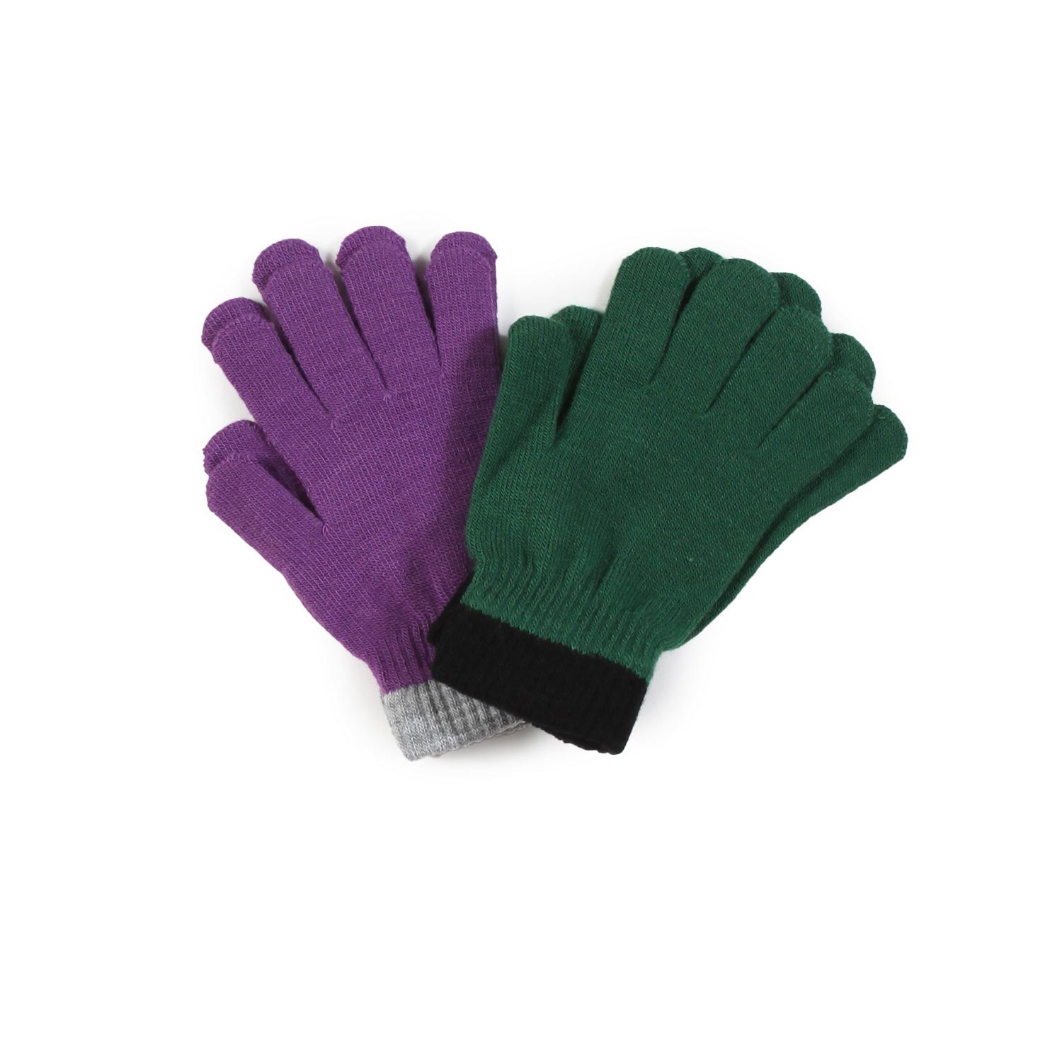 GUANTI STRETCH KELLO VERDE WOODLAND E VIOLA CHIARO - annameglio.com abbigliamento moda