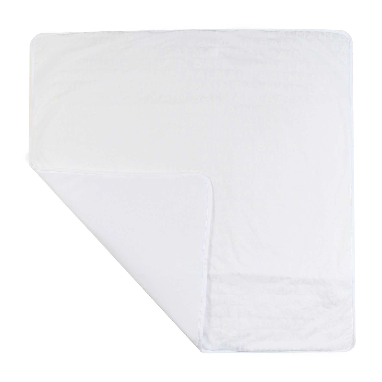 Coperta da culla Balmain bianca con loghi in tono - annameglio.com abbigliamento moda