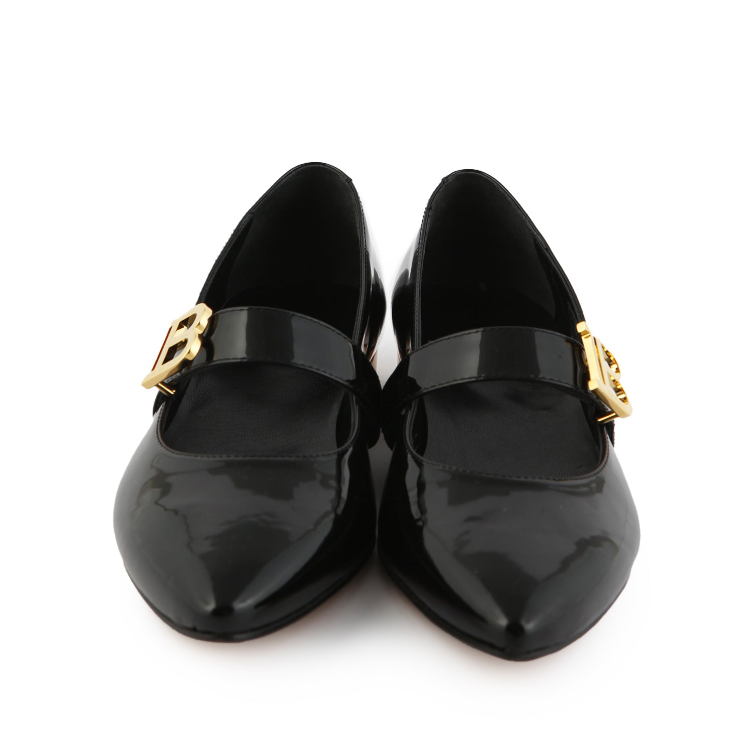 Ballerine Balmain in pelle nero lucido e oro - annameglio.com abbigliamento moda