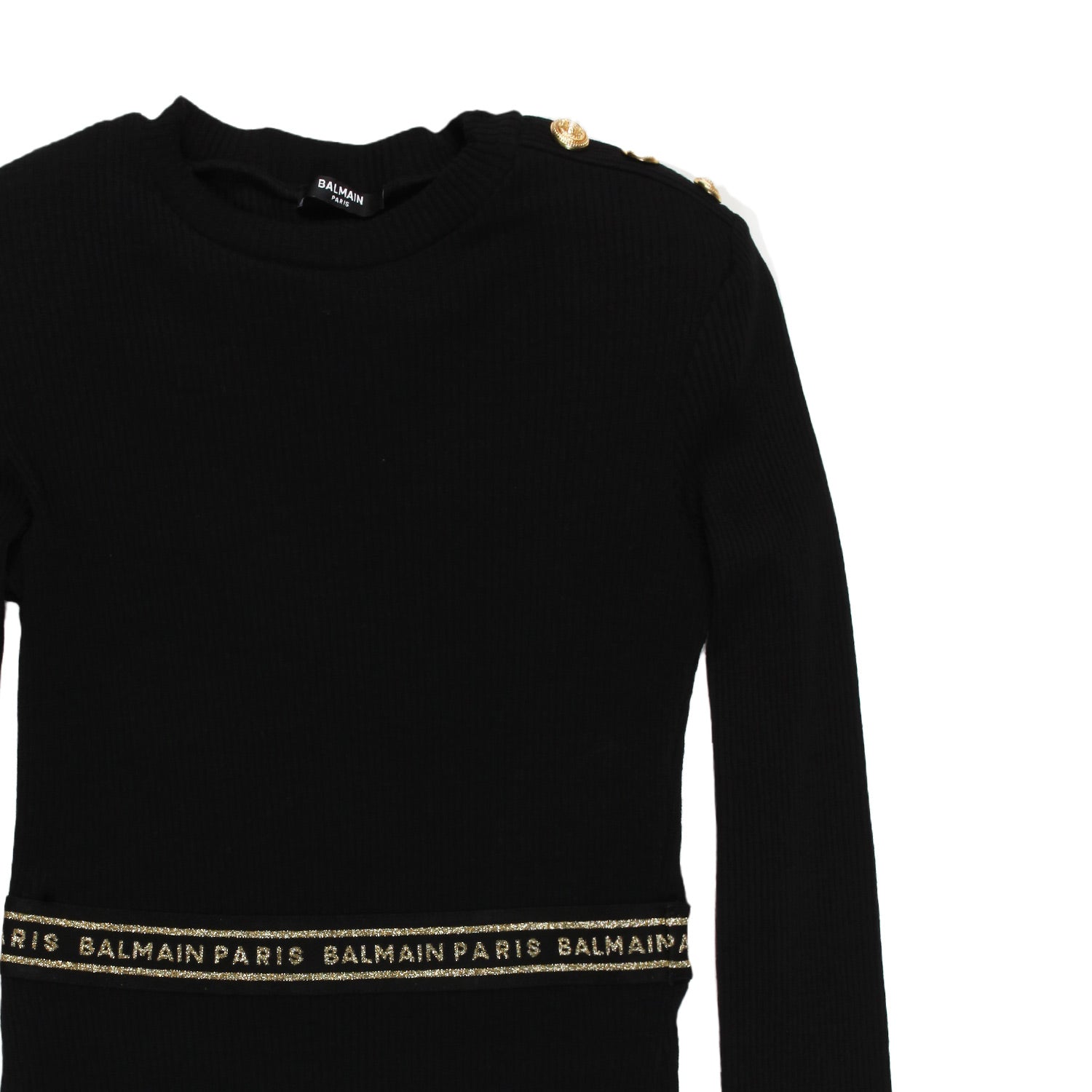 Abito Balmain nero in maglia Bambina e Ragazza - annameglio.com abbigliamento moda