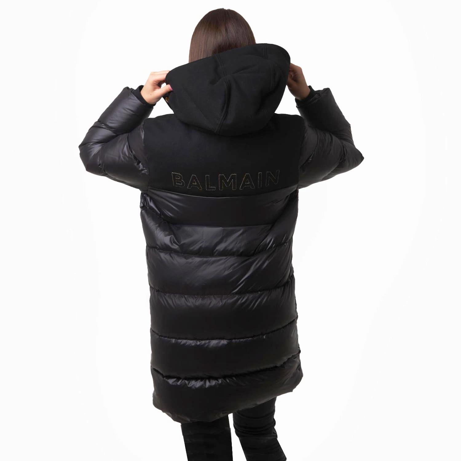 Piumino lungo Balmain nero Bambina-Teen e Ragazza - annameglio.com abbigliamento moda