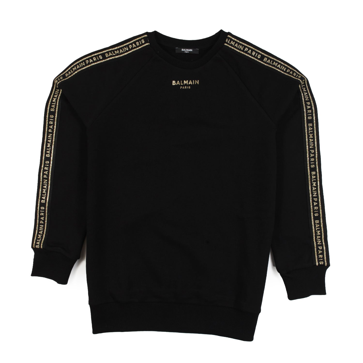 Felpa oversize Balmain nera con loghi oro - annameglio.com abbigliamento moda