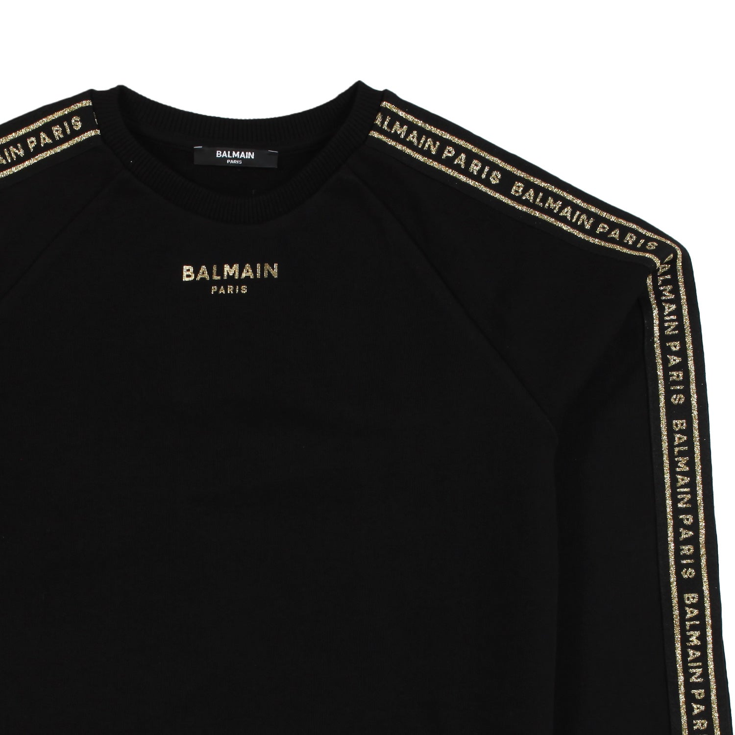 Felpa oversize Balmain nera con loghi oro - annameglio.com abbigliamento moda