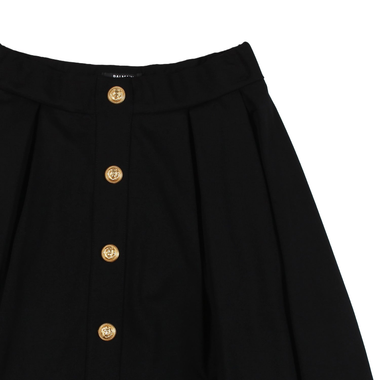 Gonna Balmain nera con bottoni oro Bambina e Teen - annameglio.com abbigliamento moda