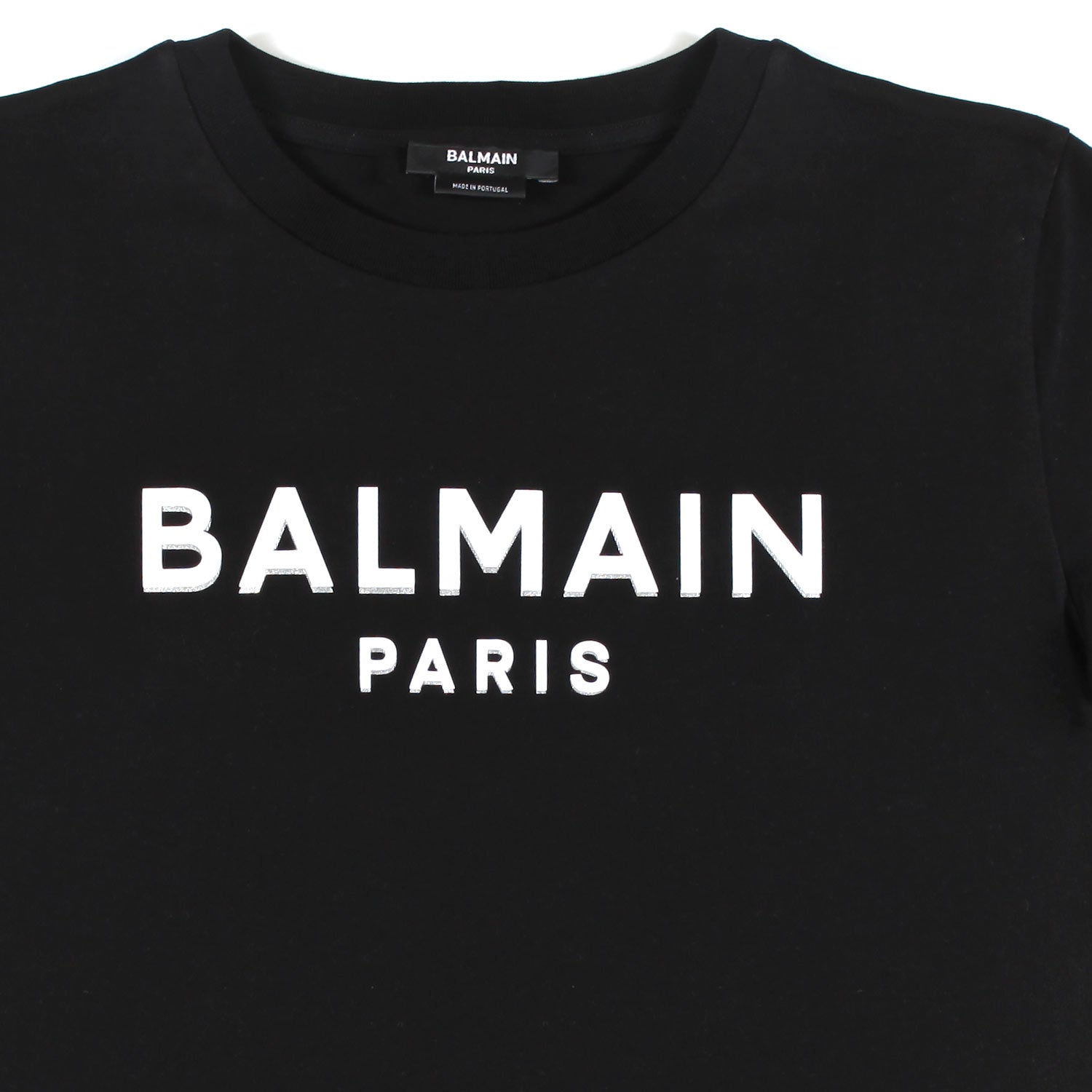 T-shirt Balmain nera con logo bianco - annameglio.com abbigliamento moda