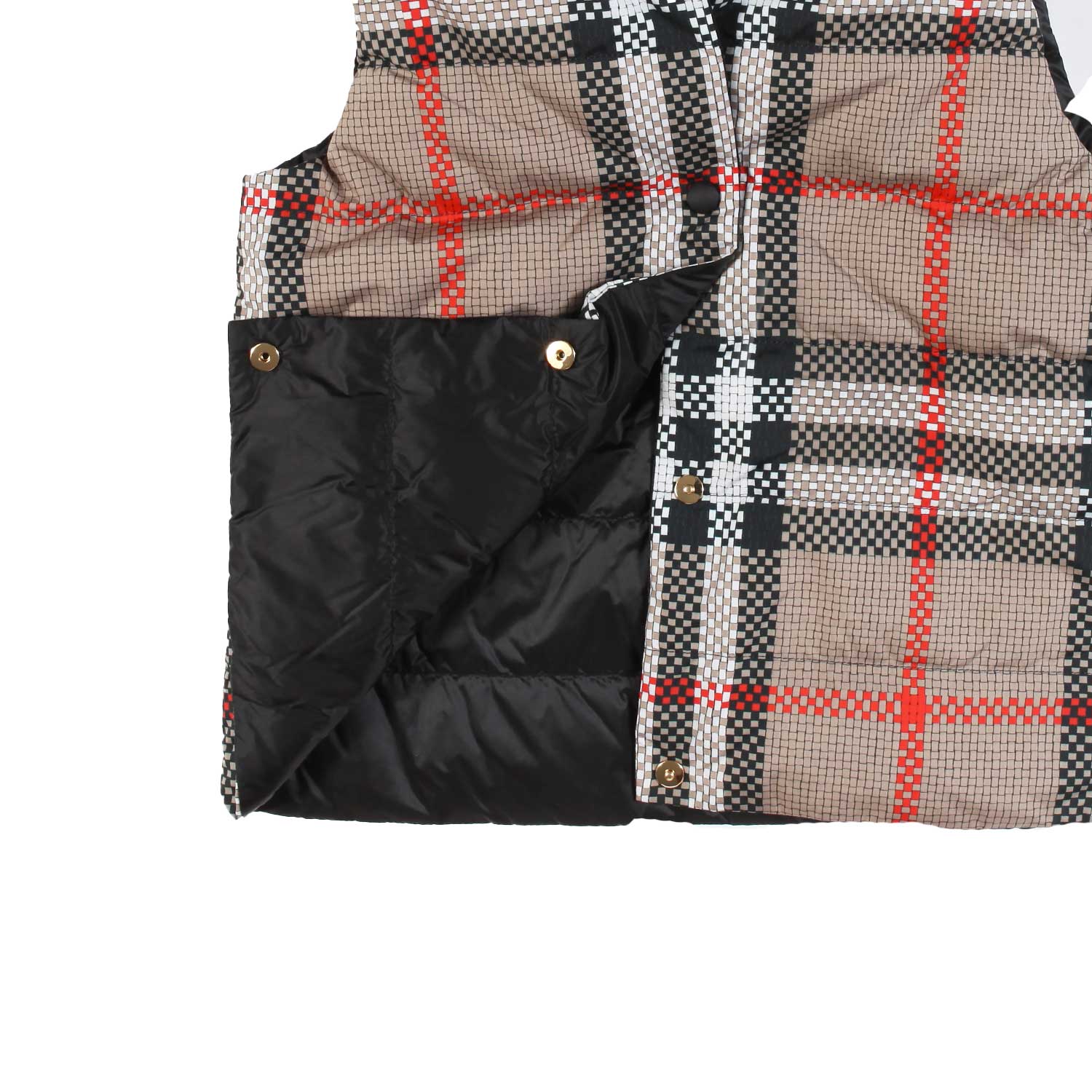 Piumino gilet unisex beige check - annameglio.com abbigliamento moda
