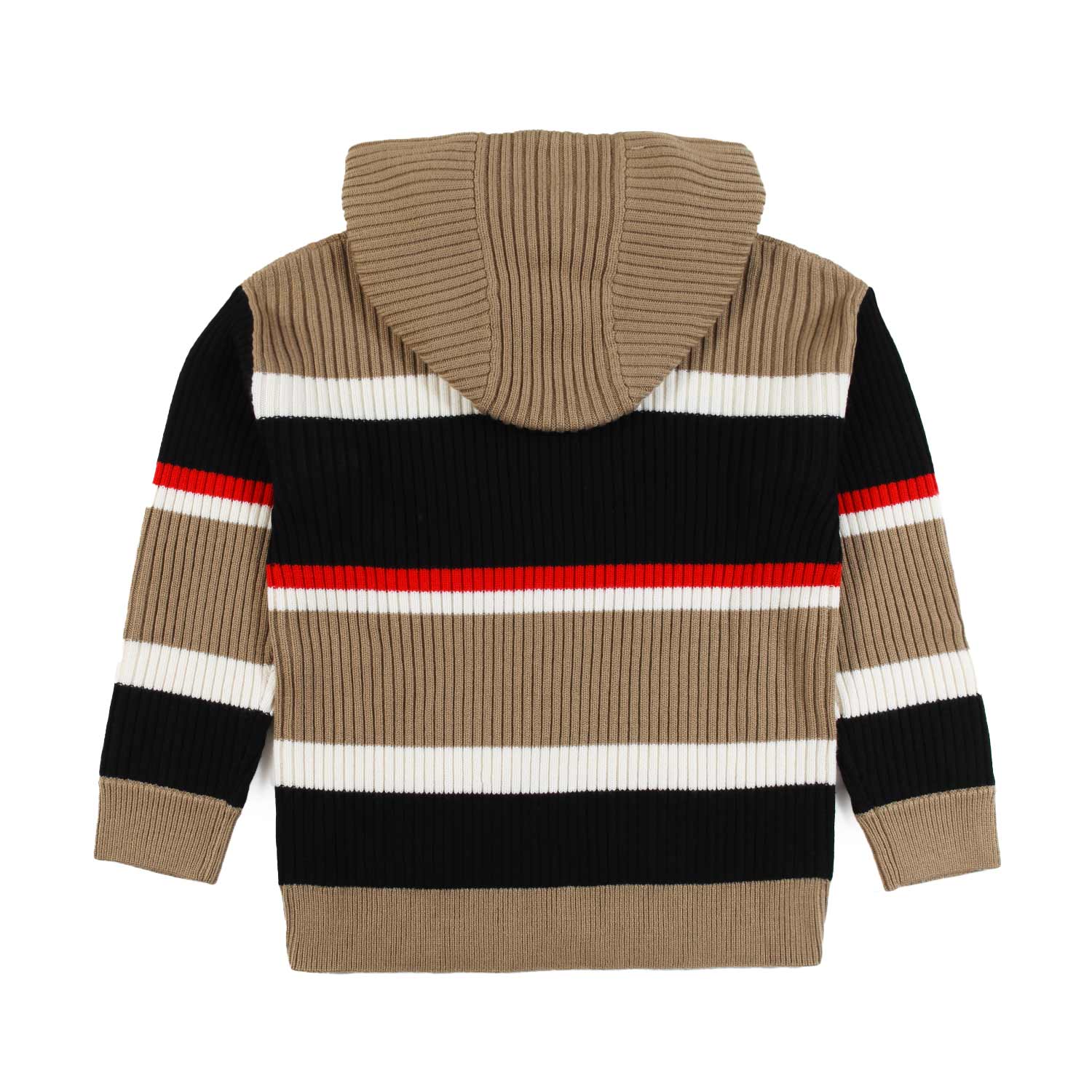Maglione Burberry beige a strisce con cappuccio - annameglio.com abbigliamento moda
