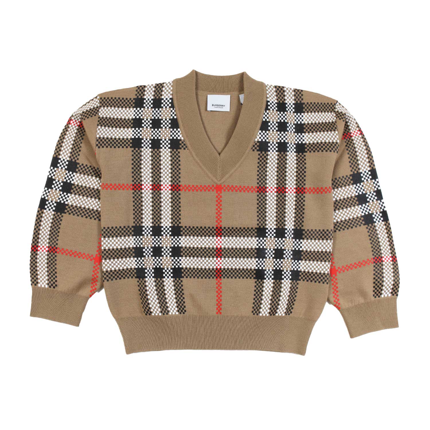 Pullover di lana Burberry beige Check - annameglio.com abbigliamento moda