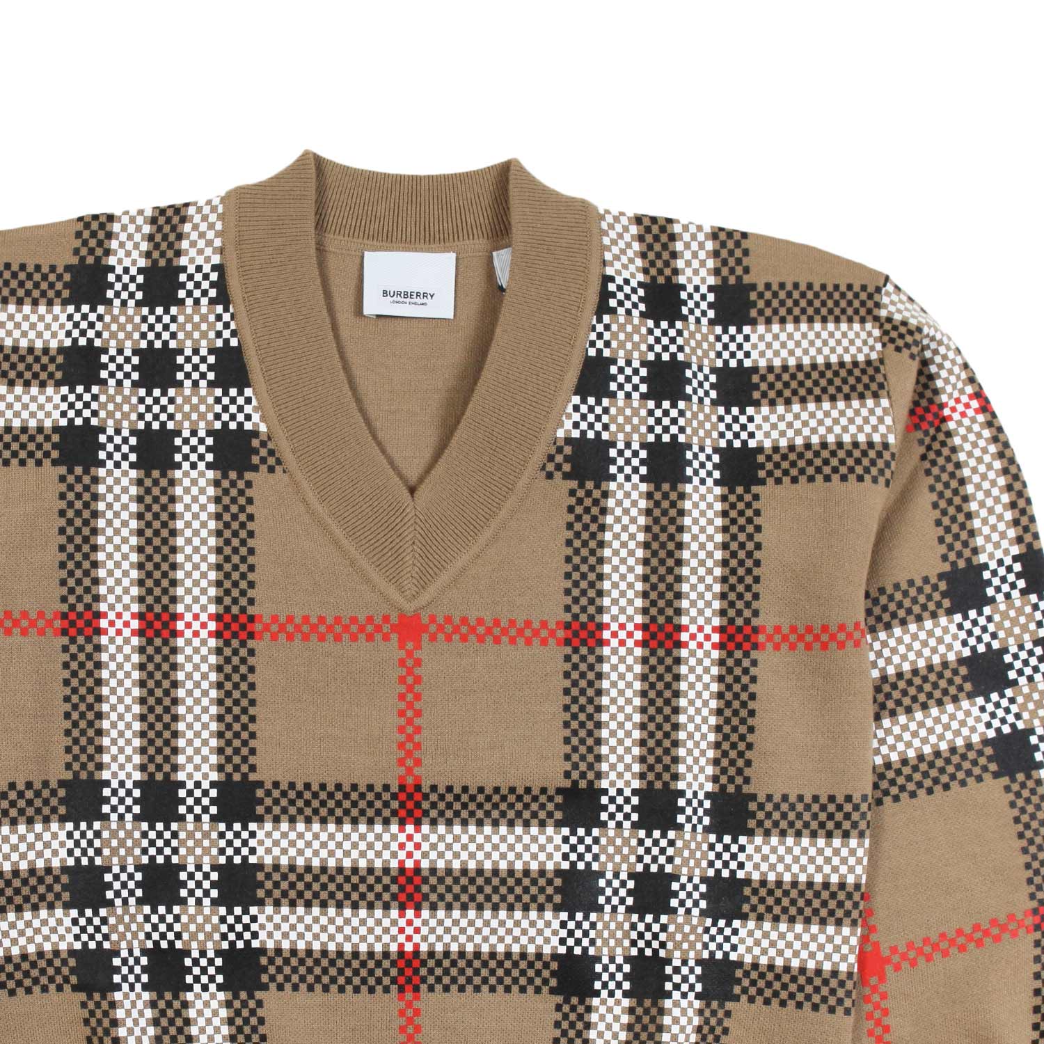 Pullover di lana Burberry beige Check - annameglio.com abbigliamento moda