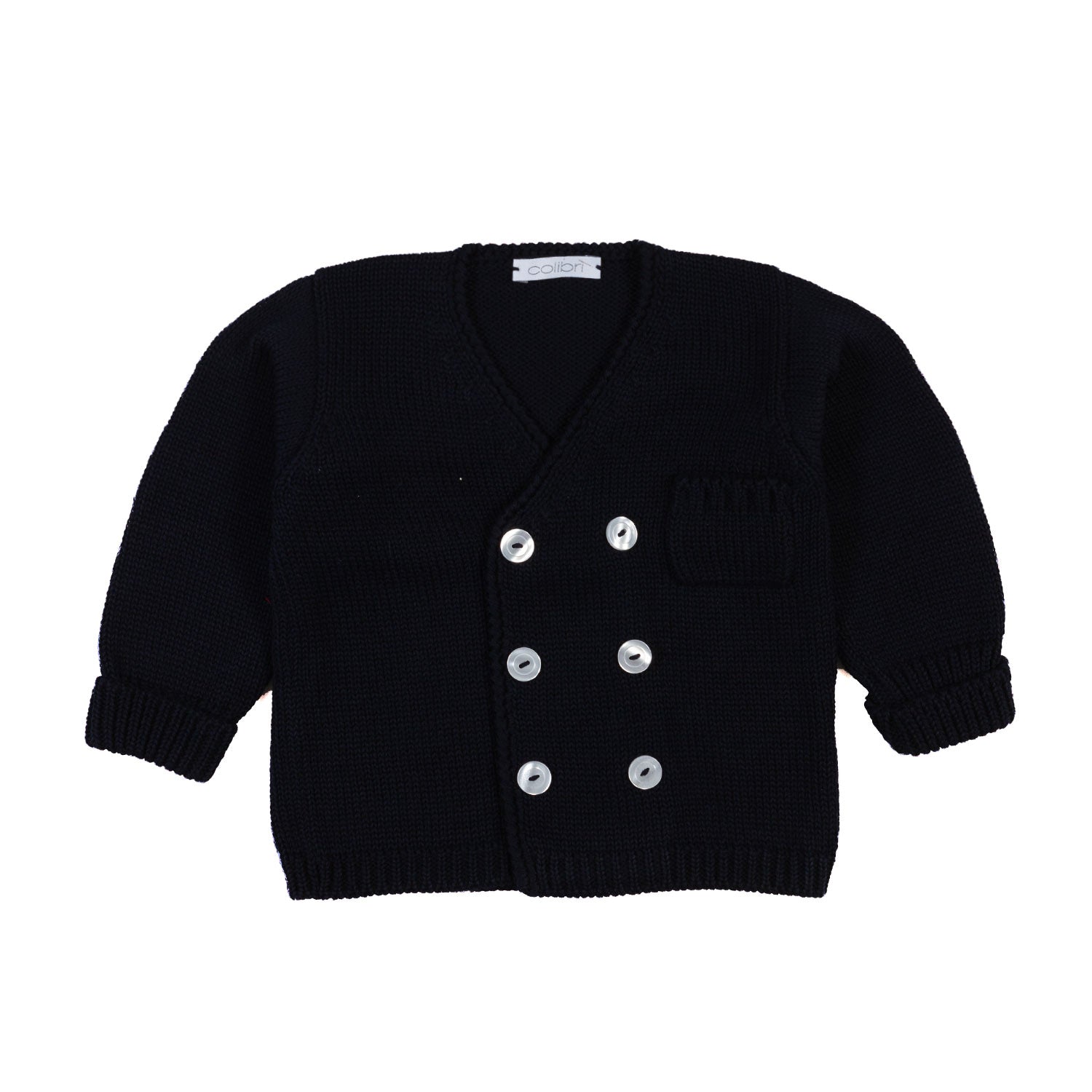 CARDIGAN COTONE DOPPIOPETTO BLU NAVY NEONATO - annameglio.com abbigliamento moda