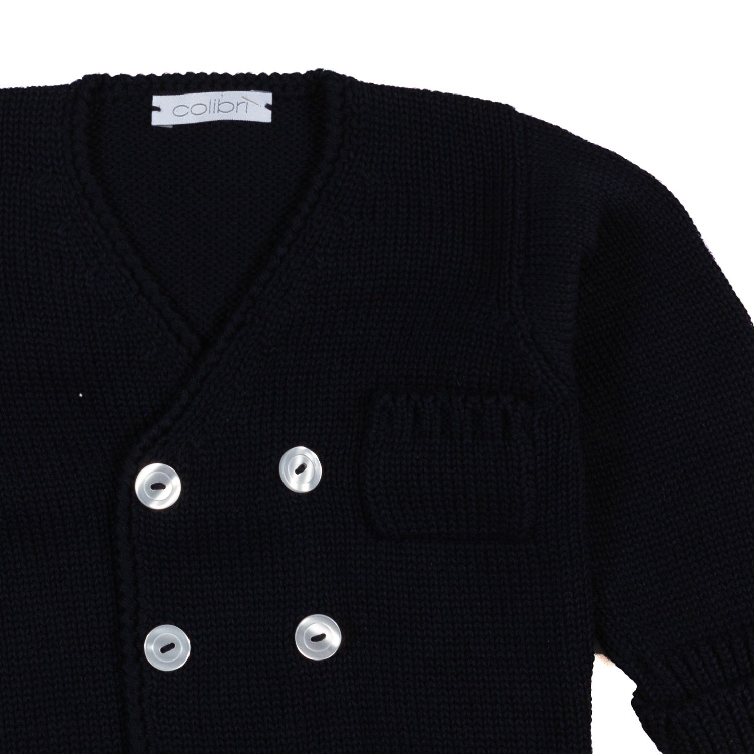 CARDIGAN COTONE DOPPIOPETTO BLU NAVY NEONATO - annameglio.com abbigliamento moda