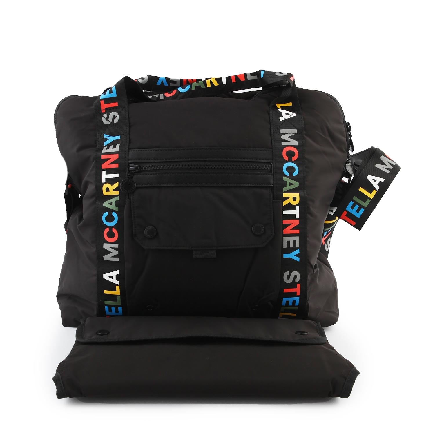 Borsa fasciatoio nera Stella con loghi multicolor - annameglio.com abbigliamento moda