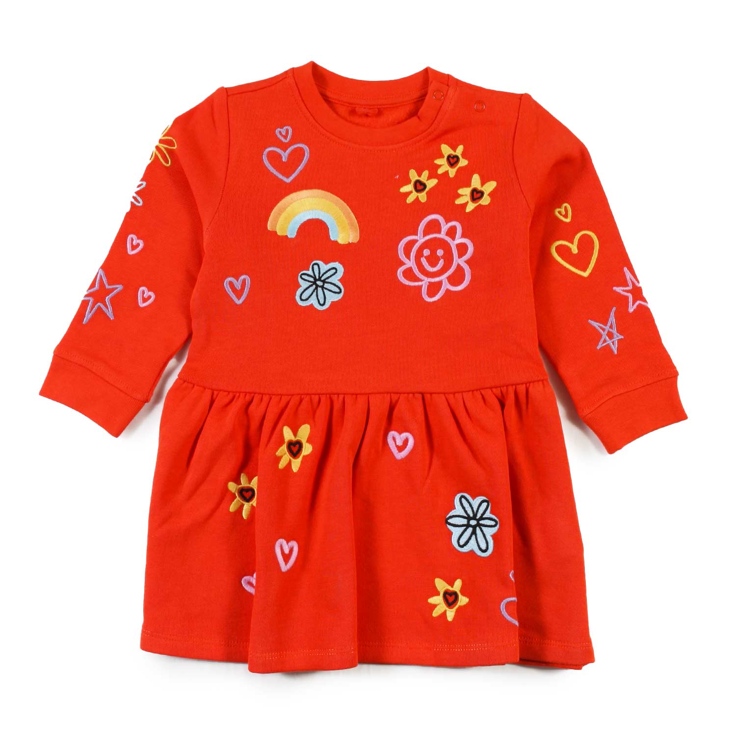 Mini abito felpa Stella arancio e multicolor bimba - annameglio.com abbigliamento moda