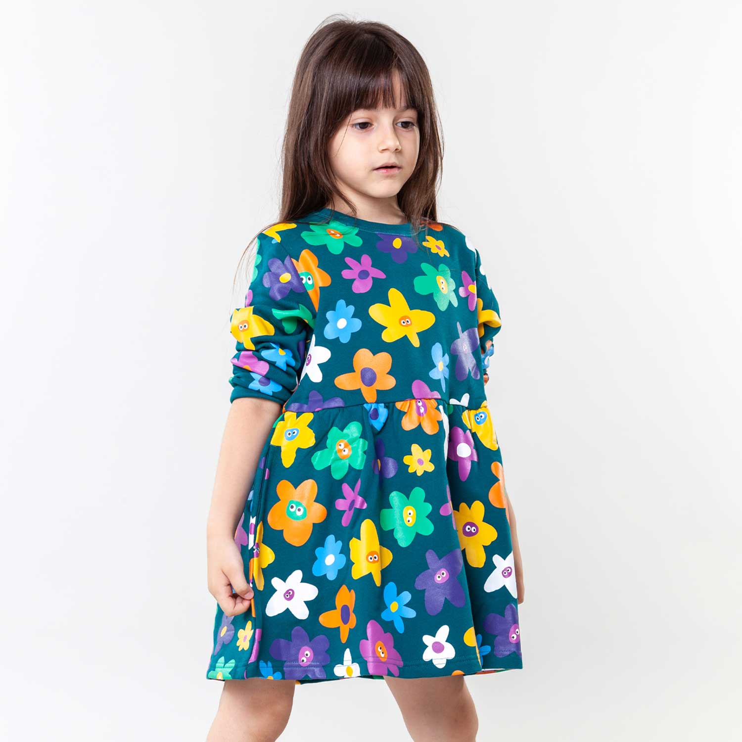 Abito felpa Stella verde e multicolor bambina - annameglio.com abbigliamento moda