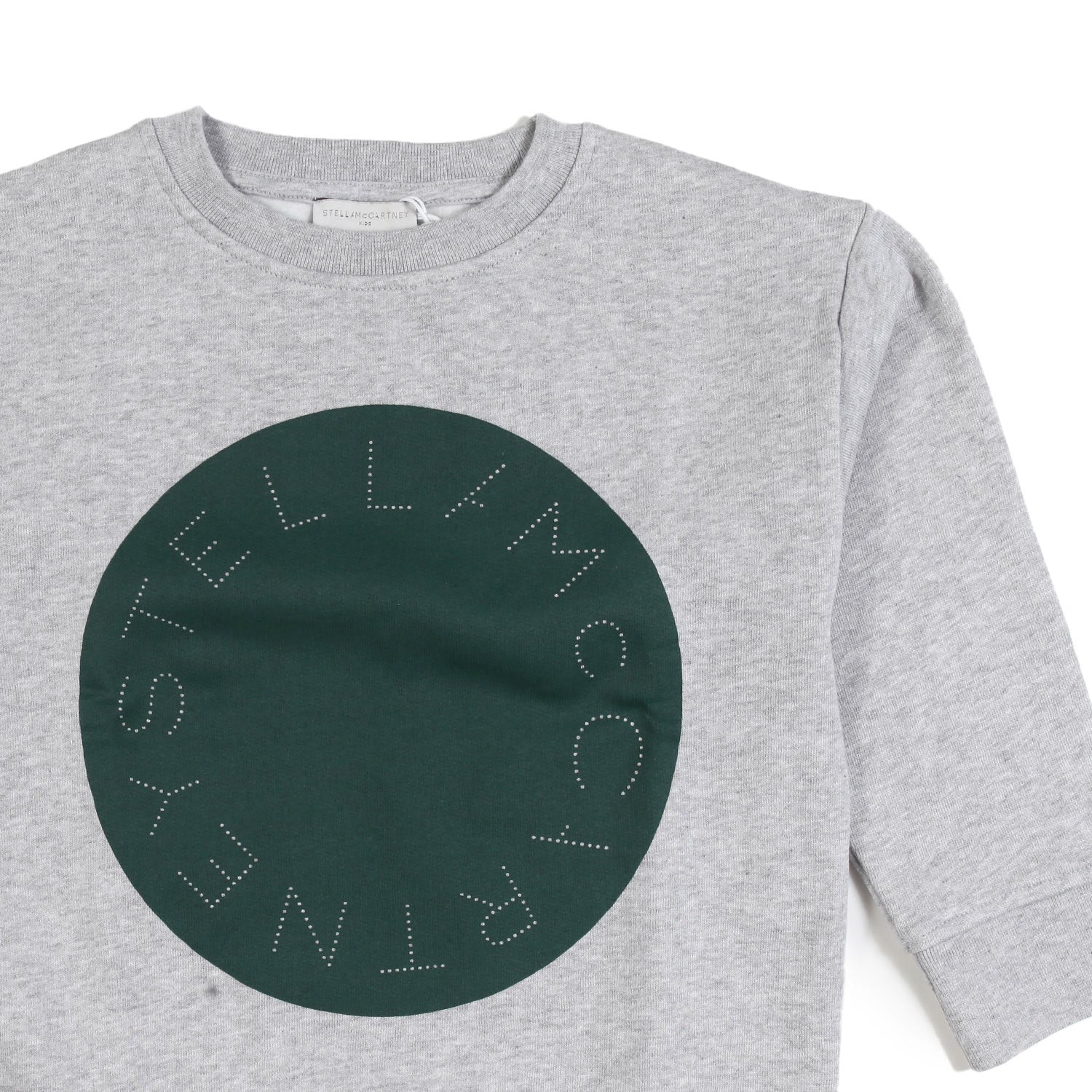 Felpa unisex grigia con stampa logo verde - annameglio.com abbigliamento moda