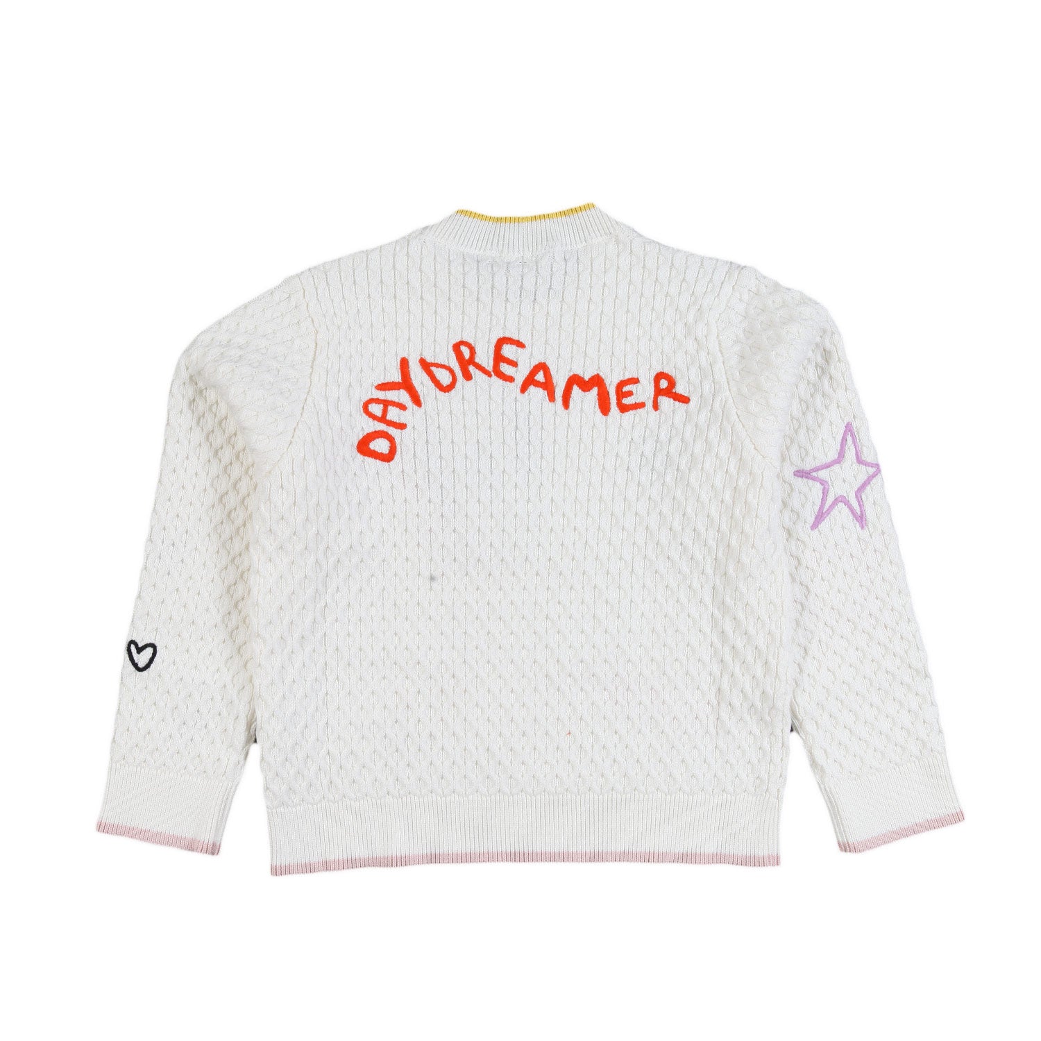 Pullover panna con ricami multicolor bambina - annameglio.com abbigliamento moda